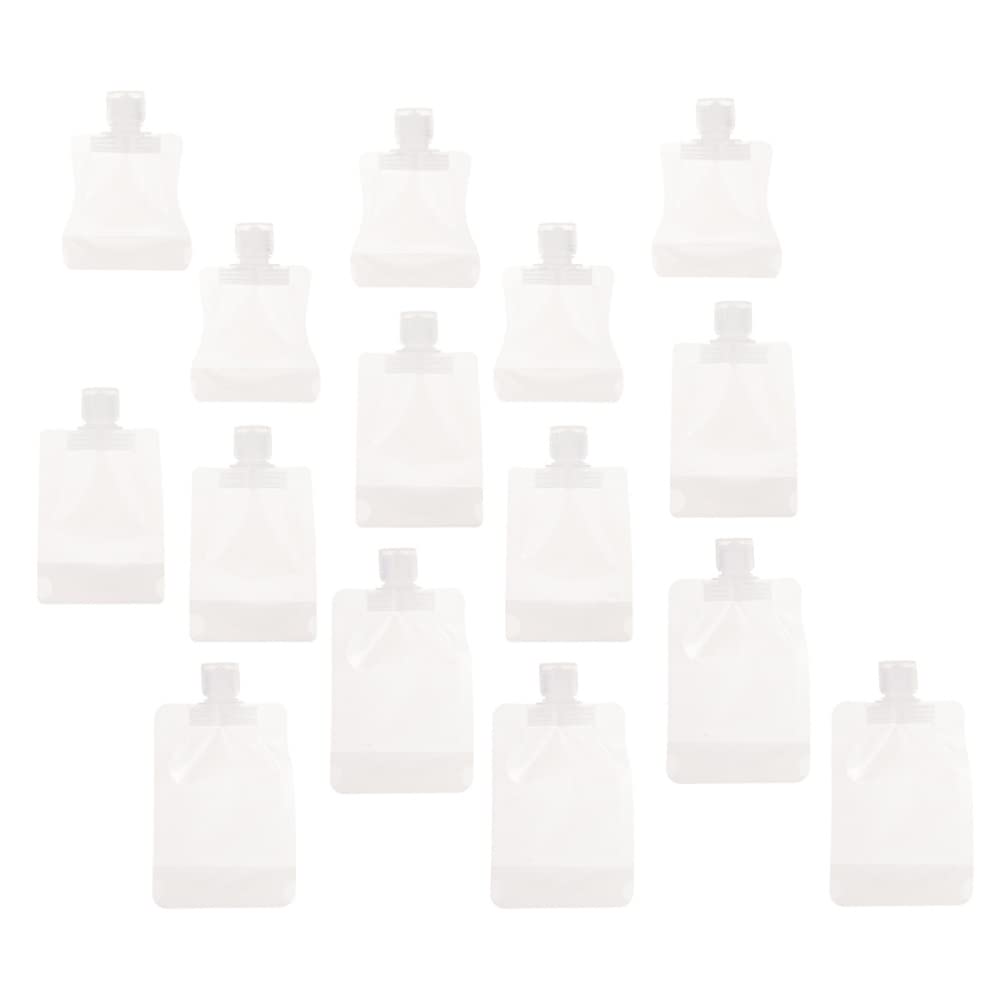 **Healifty 15pcs Empty Lotion Squeeze Bags - Travel-Sized Refillable Pouches for Makeup, Skincare & Toiletries | Portable Leak-Proof Storage Solution for Travel, Gym & On-the-Go Use**