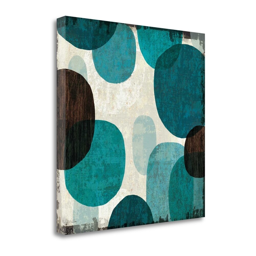 Blue Drips by Michael Mullan - Premium Giclee Art Print on Gallery Wrapped Canvas, Ready to Hang Wall Decor for Living Room, Bedroom & Office