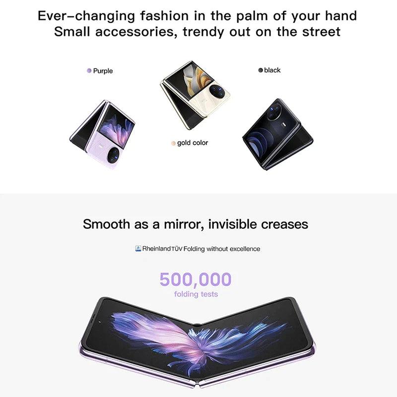 Vivo X Flip 5G Smartphone - 12GB RAM 512GB Storage, Foldable Android Phone with 5G Connectivity - Perfect for Business, Travel & Social Media