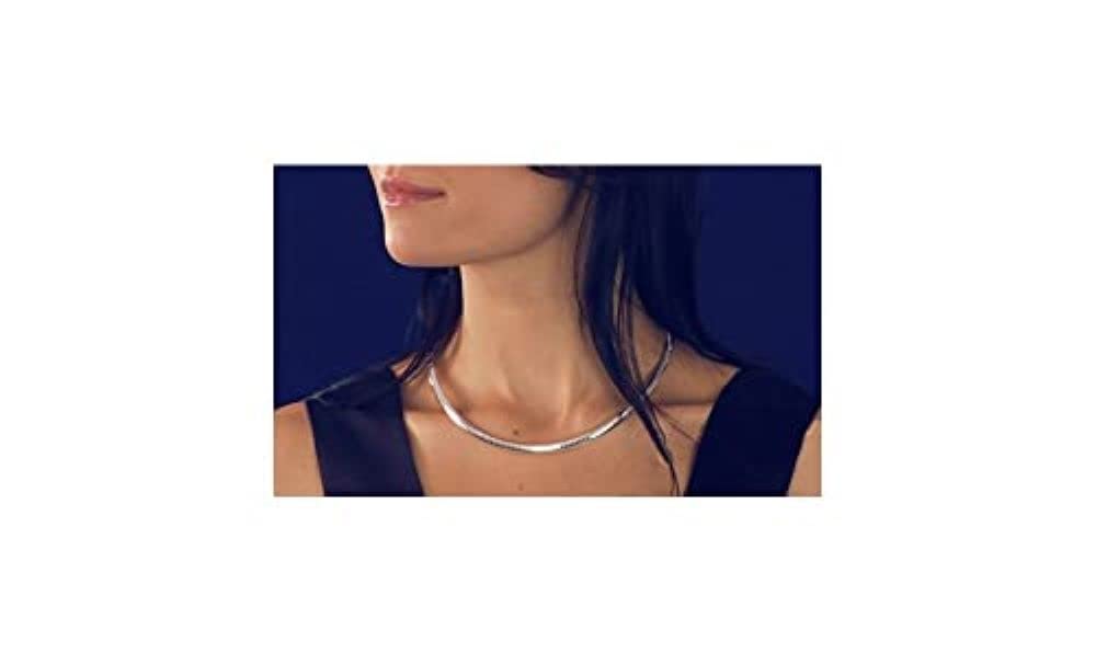 Verona Jewelers 925 Sterling Silver Italian Flat Omega Chain Necklace - 2MM 3MM 4MM 6MM 8MM Width Options | Flexible Cubetto Wire Design | 16 18 20 Inch Lengths | Perfect for Layering, Gift Giving & Everyday Elegance