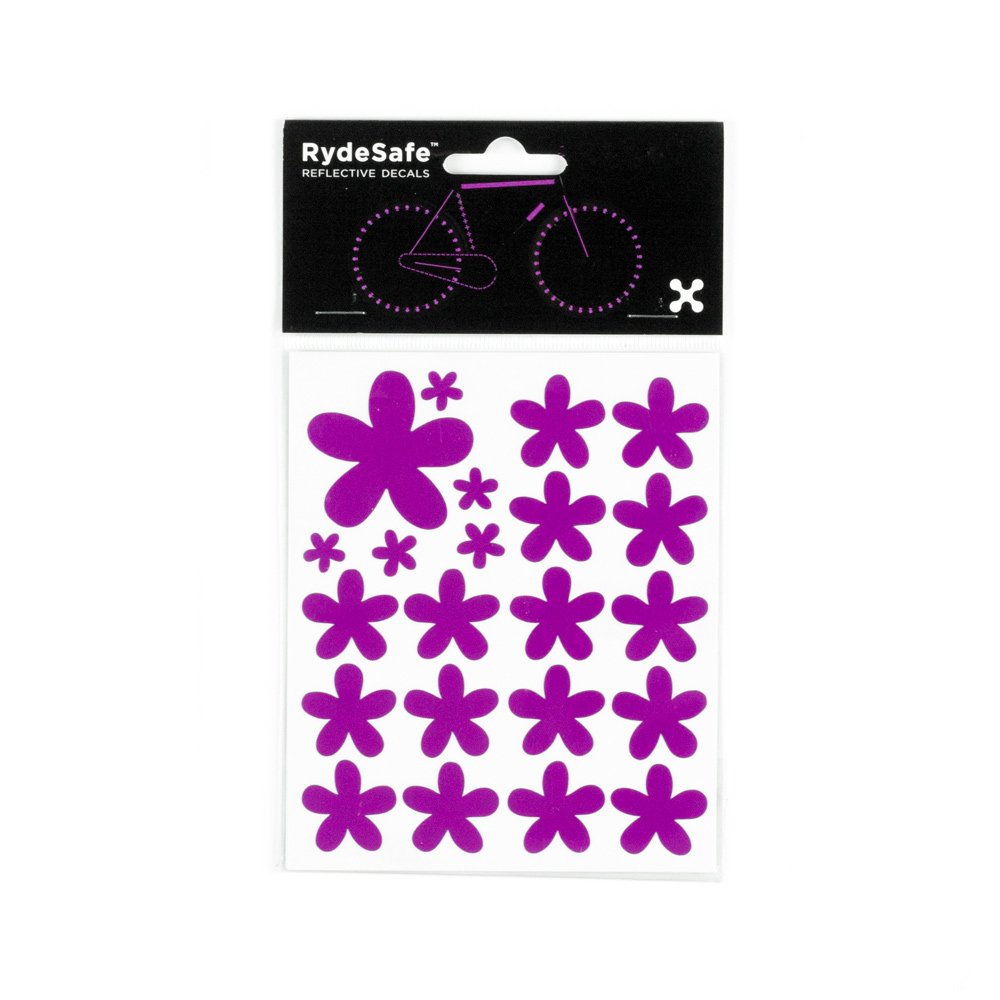 Reflective Flower Decals Kit - High Visibility Vinyl Stickers for Cars, Bikes & Helmets - Perfect for Night Safety & Custom Decoration