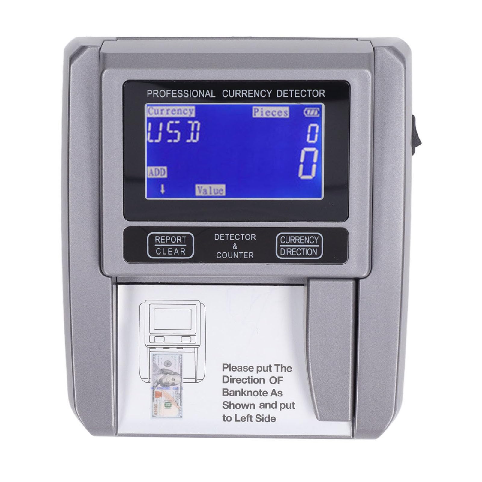 Commercial Money Counter Machine with IR, MG, MT Detection - Accurate Bill Counter with HD LCD Display for Banks & Retail Stores | Perfect for Cash Handling in Businesses, Banks, and Retail Shops (US)