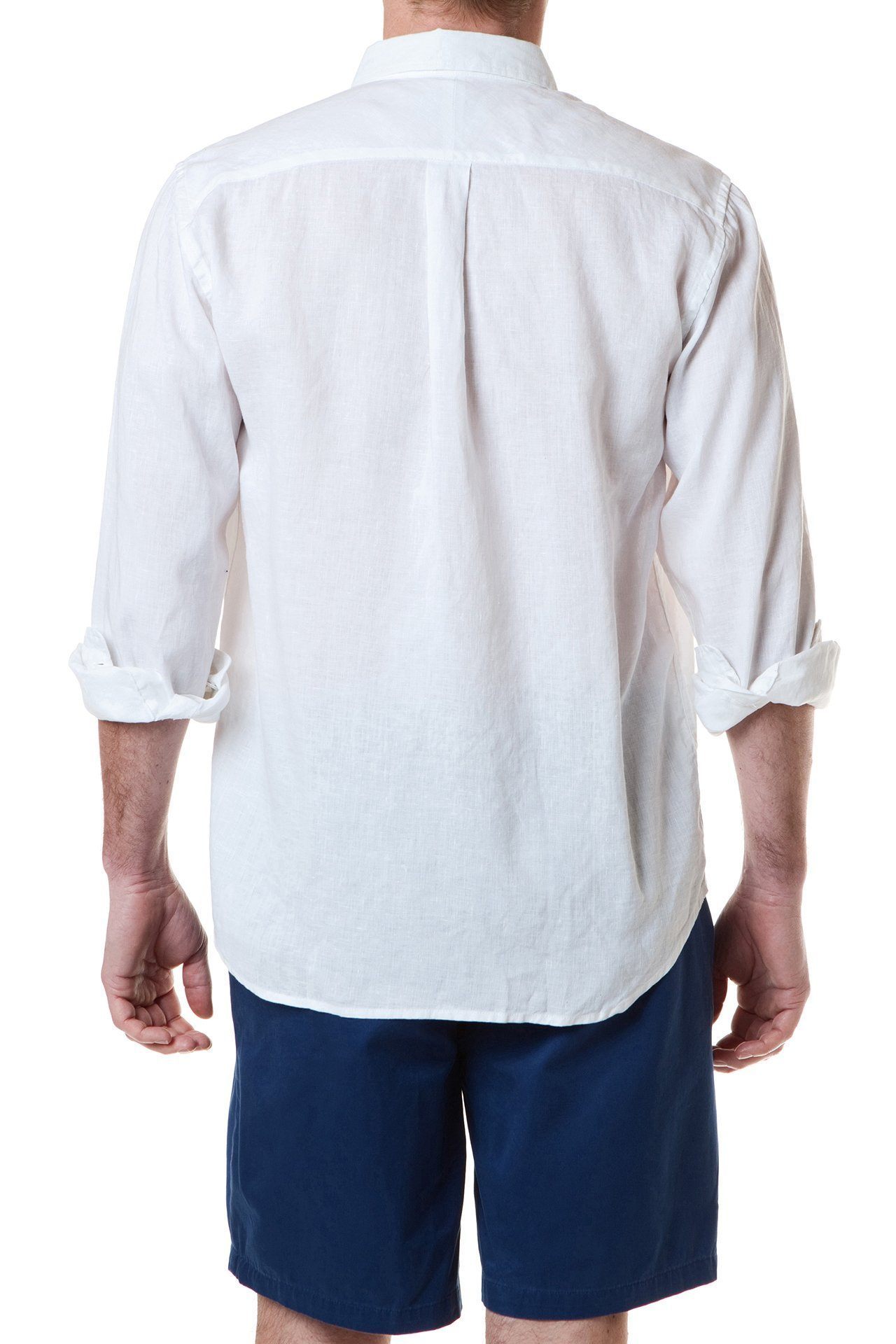 Chase Shirt White Linen - Premium Men's Casual Button Down Shirt for Summer, Office & Outdoor Activities
