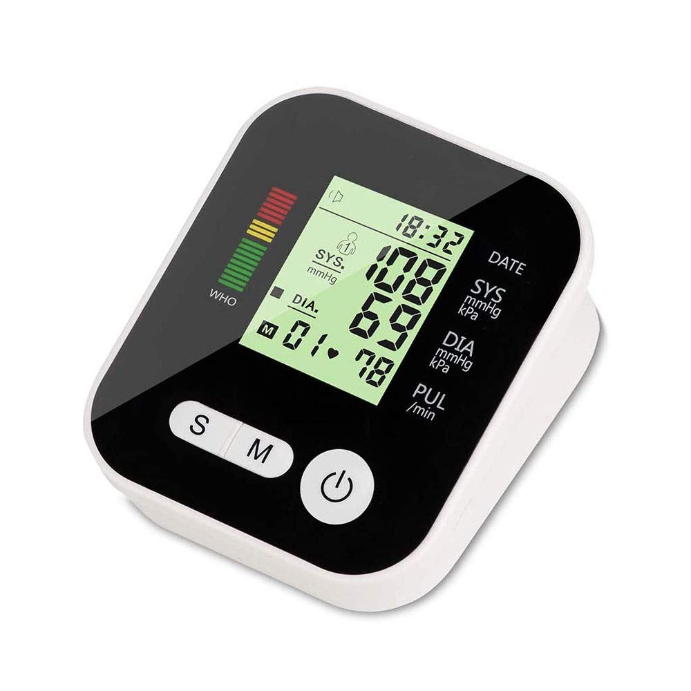 Qin Digital Blood Pressure Monitor - Upper Arm Cuff Kit with Large LCD Display, Accurate BP & Heart Rate Measurement for Home Use | Ideal for Seniors, Adults & Health Monitoring