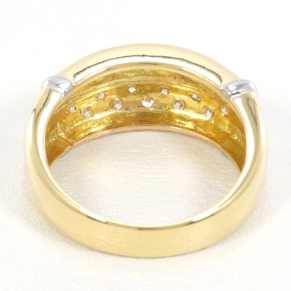18K Yellow Gold, White Gold & Pink Gold Diamond Ring for Women - Elegant Engagement, Wedding & Anniversary Jewelry Gift