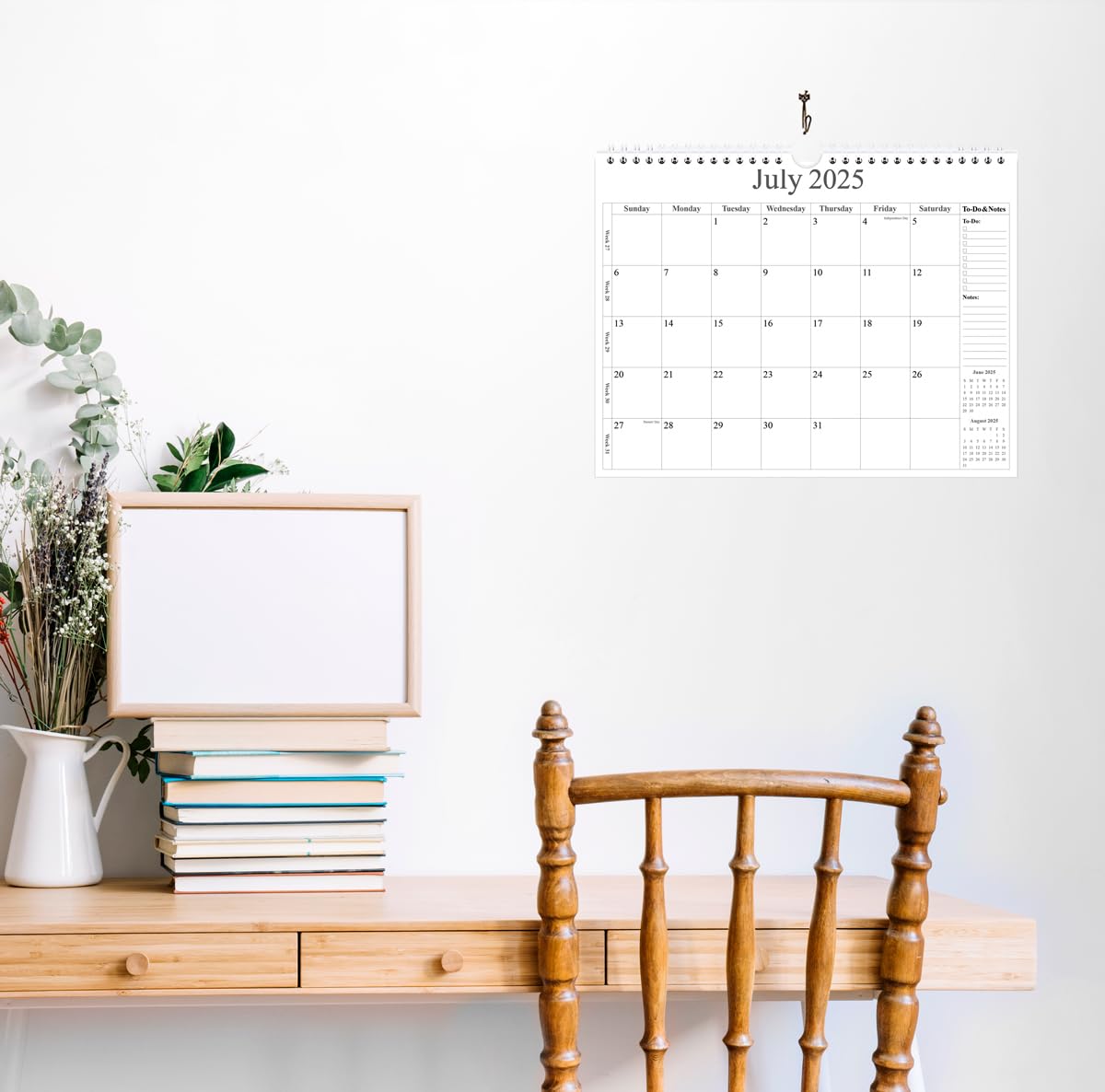 2025-2026 Wall Calendar | 18-Month Planner (July 2025-December 2026) | Premium Thick Paper, Durable Twin-Wire Binding & Hanging Hook | 12