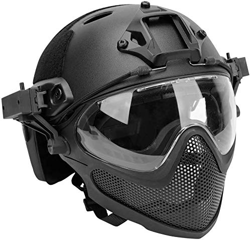 Tactical Airsoft Fast Helmet F22 - Full Face Protection with Detachable Mask & Goggles for Airsoft, Paintball, and Outdoor Sports | Military Style Safety Gear