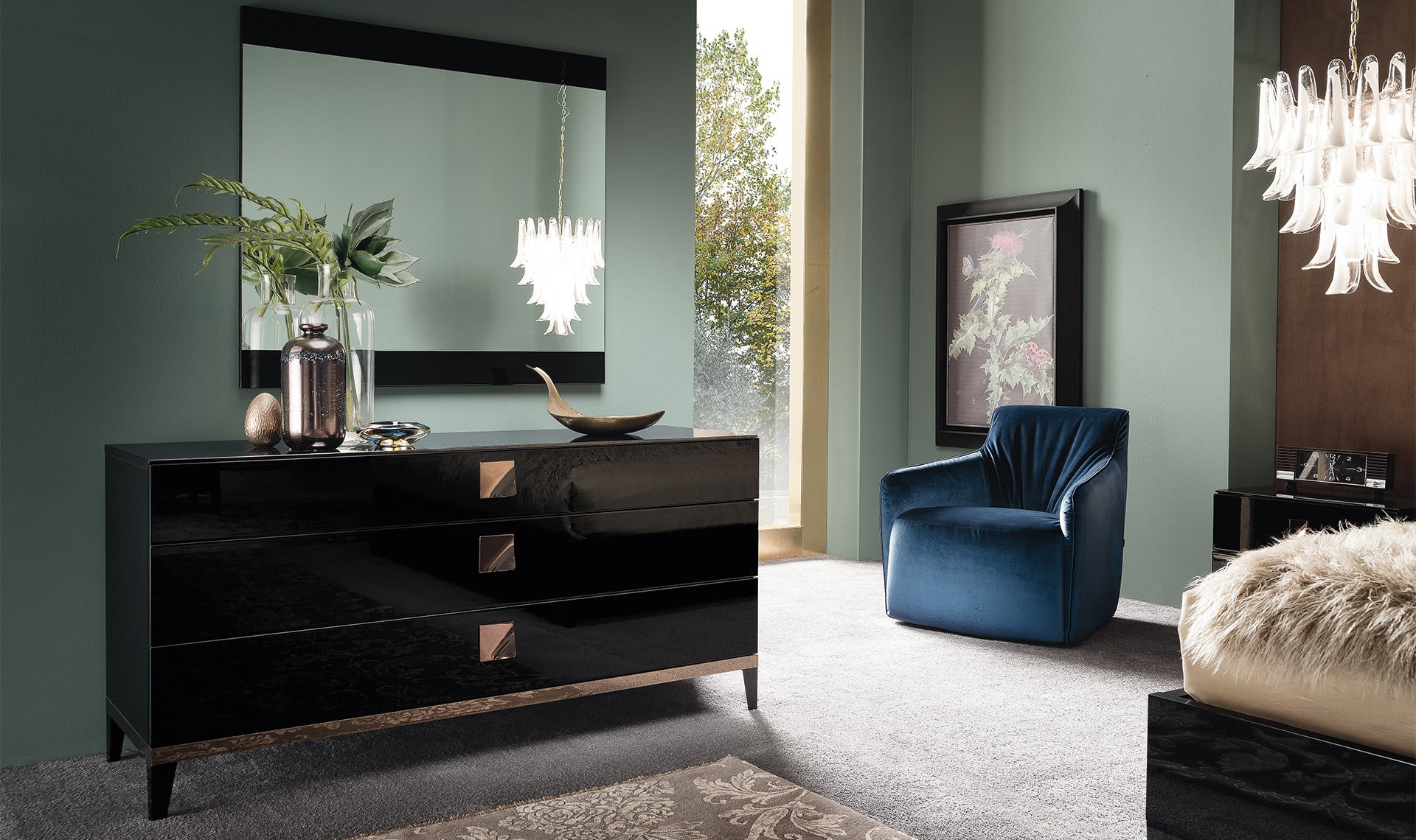 ALF Mont Noir Bedroom Furniture Set - Modern Bed Frame, Nightstand & Dresser for Stylish Home Decor | Perfect for Master Bedroom, Guest Room & Apartment Living