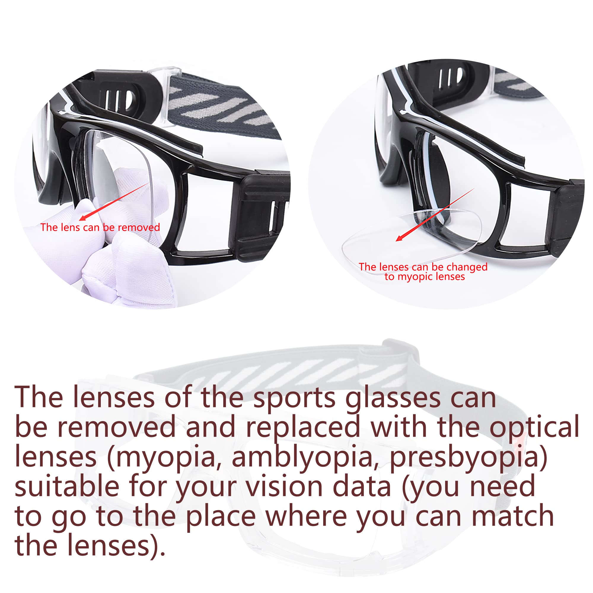 Anti-Fog Sports Goggles for Men - Protective Basketball Eyewear with Clear Vision - Perfect for Basketball, Cycling & Outdoor Activities