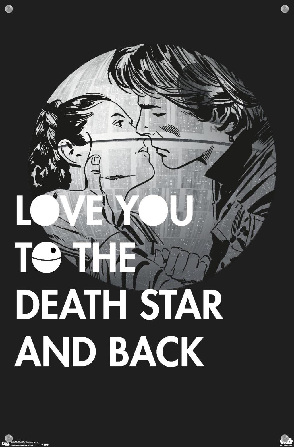Star Wars Love You Wall Poster with Push Pins - Premium Movie Decor for Bedroom, Living Room, Office & Gifts for Fans