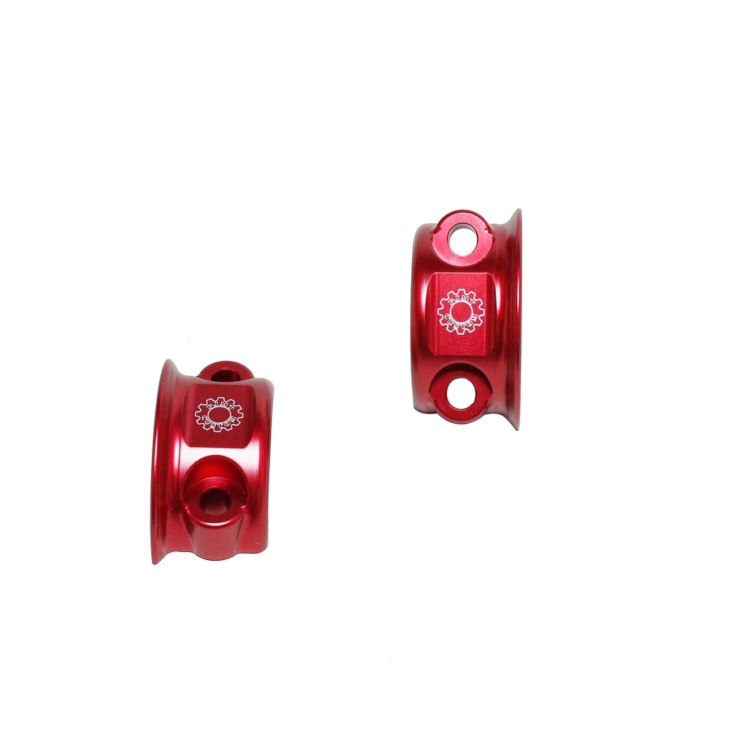 Premium Red Left & Right Clutch Handlebar Clamp Lever Bracket Cover for Harley Davidson XL, Softail, Dyna, Touring Models - Durable Motorcycle Accessory for Enhanced Grip and Style - Perfect for Cruising and Long-Distance Riding