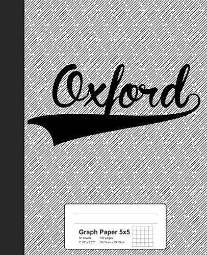 5x5 Graph Paper Notebook by OXFORD - Premium Weezag Grid Paper for Math, Engineering & Sketching - Perfect for Students, Architects & Artists