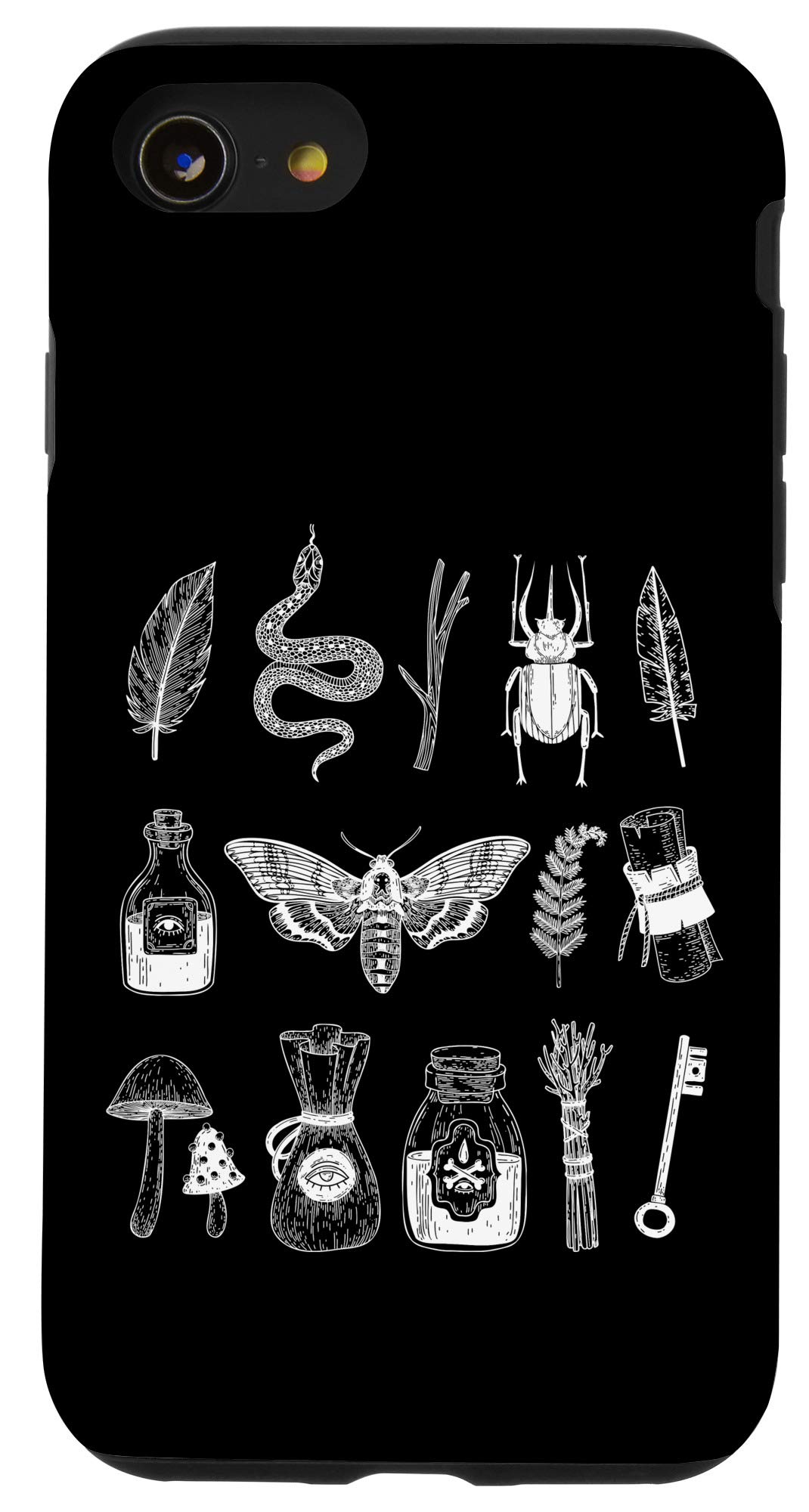 Apple iPhone SE (2020) / 7 / 8 Halloween-Themed Protective Case - Witch Ritual Design with Jar Art for Spooky Season & Cosplay Accessories