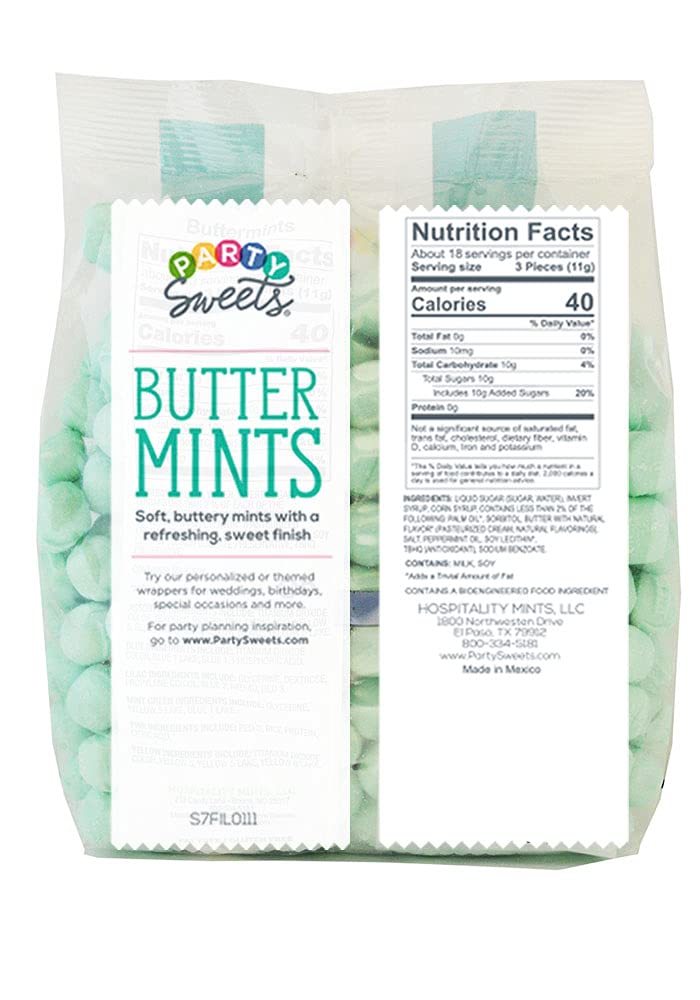 **Hospitality Mints Party Sweets Mint Green Buttermints – 2.75 Pound (Approx. 350 Pieces) – Perfect for Weddings, Baby Showers & Corporate Events**