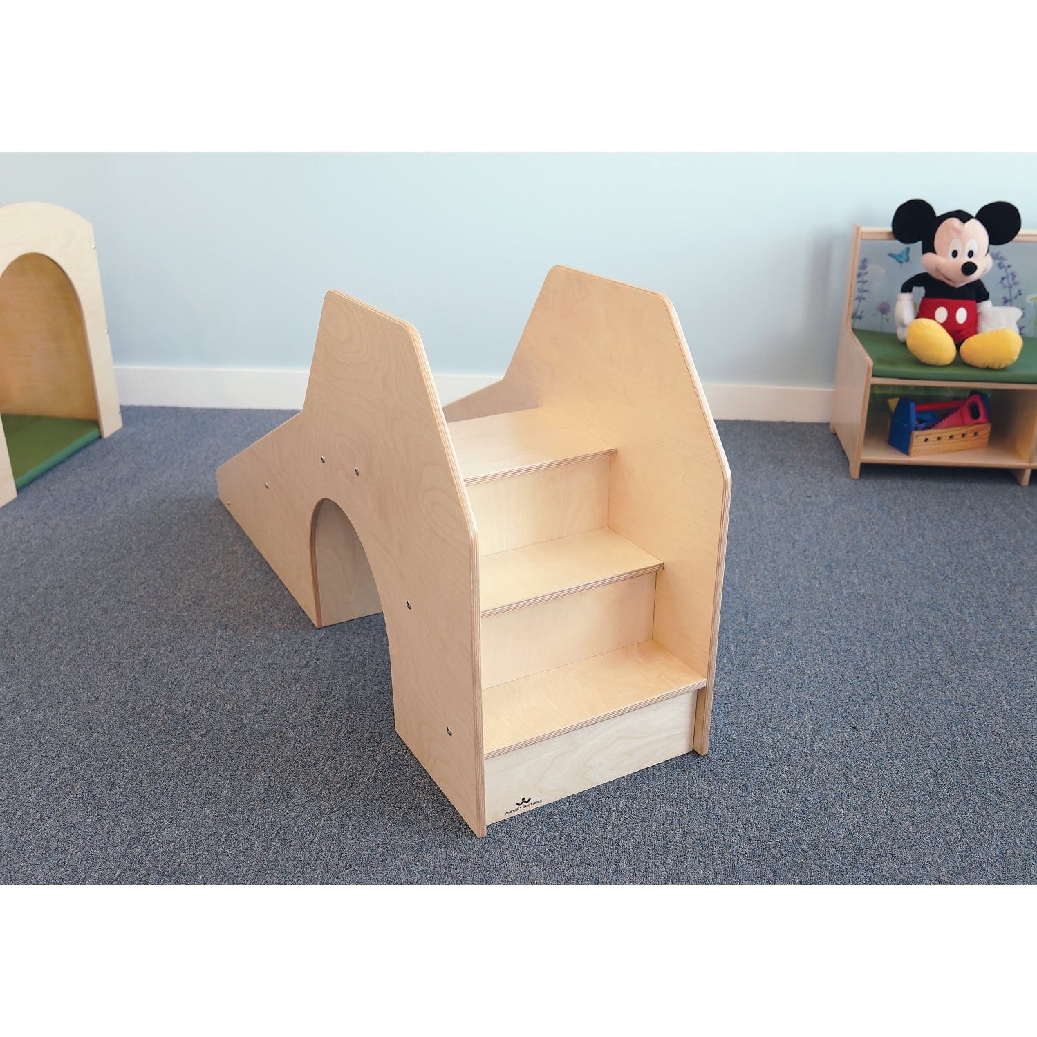 Kids Indoor Slide with Stairs & Play Tunnel - Safe Toddler Playhouse Climber for Home, Backyard, Daycare & Preschool Play Areas