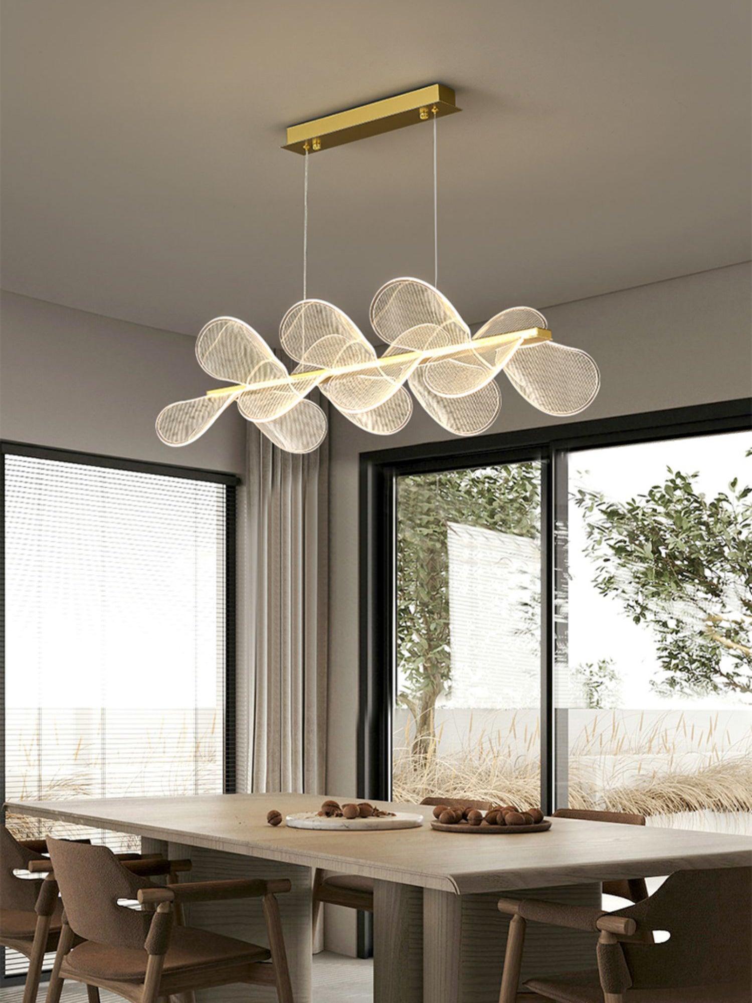 Bain Flying Flowers Chandelier - Elegant Crystal Ceiling Light Fixture for Dining Room, Bedroom & Living Room Decor | Modern Home Lighting Solution