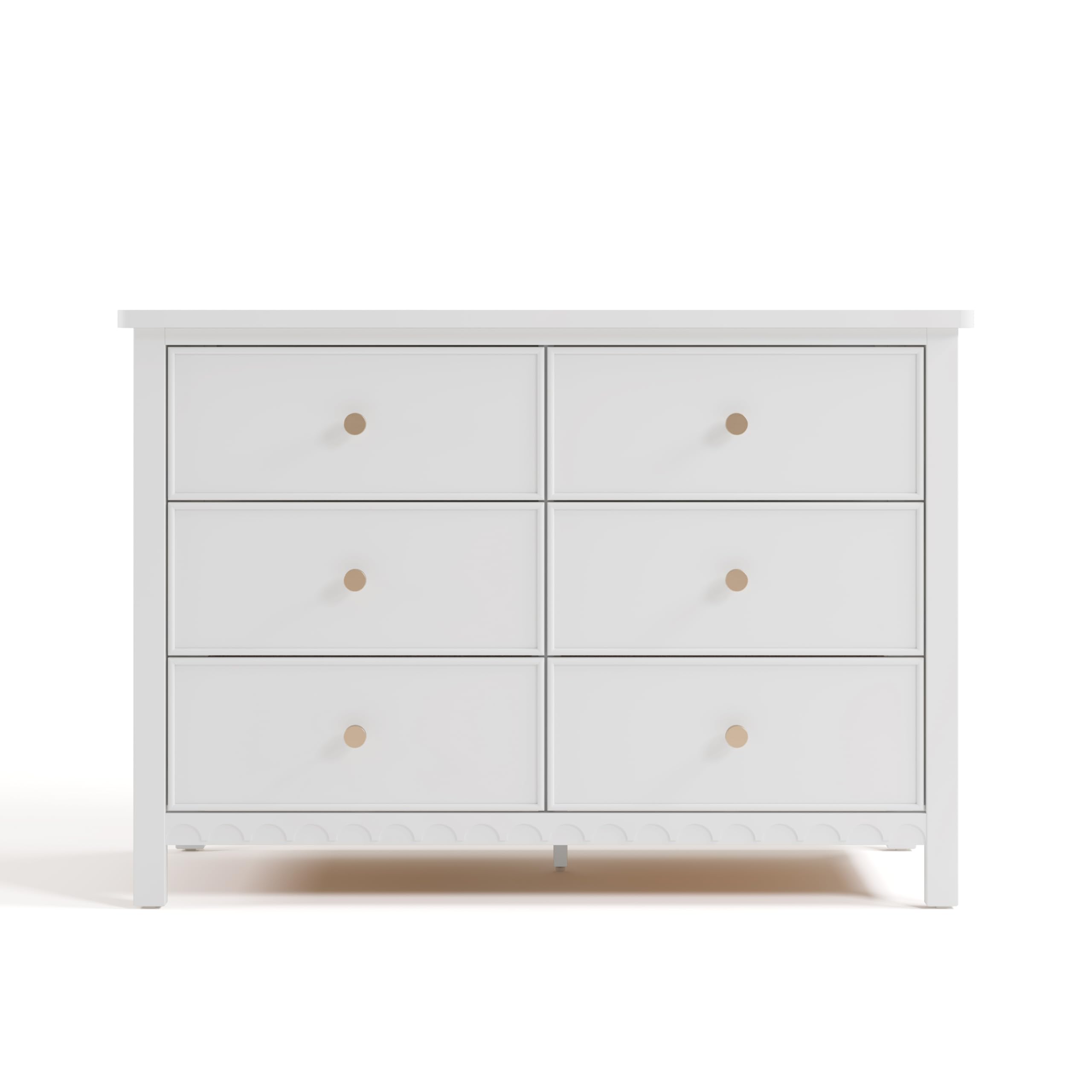 Graco Sasha 6-Drawer Dresser in White - GREENGUARD Gold Certified Nursery & Bedroom Dresser with Spacious Storage | Interlocking Drawer System | Easy Assembly with Pre-Installed Tracks | Perfect for Baby Room Organization & Home Storage Solutions