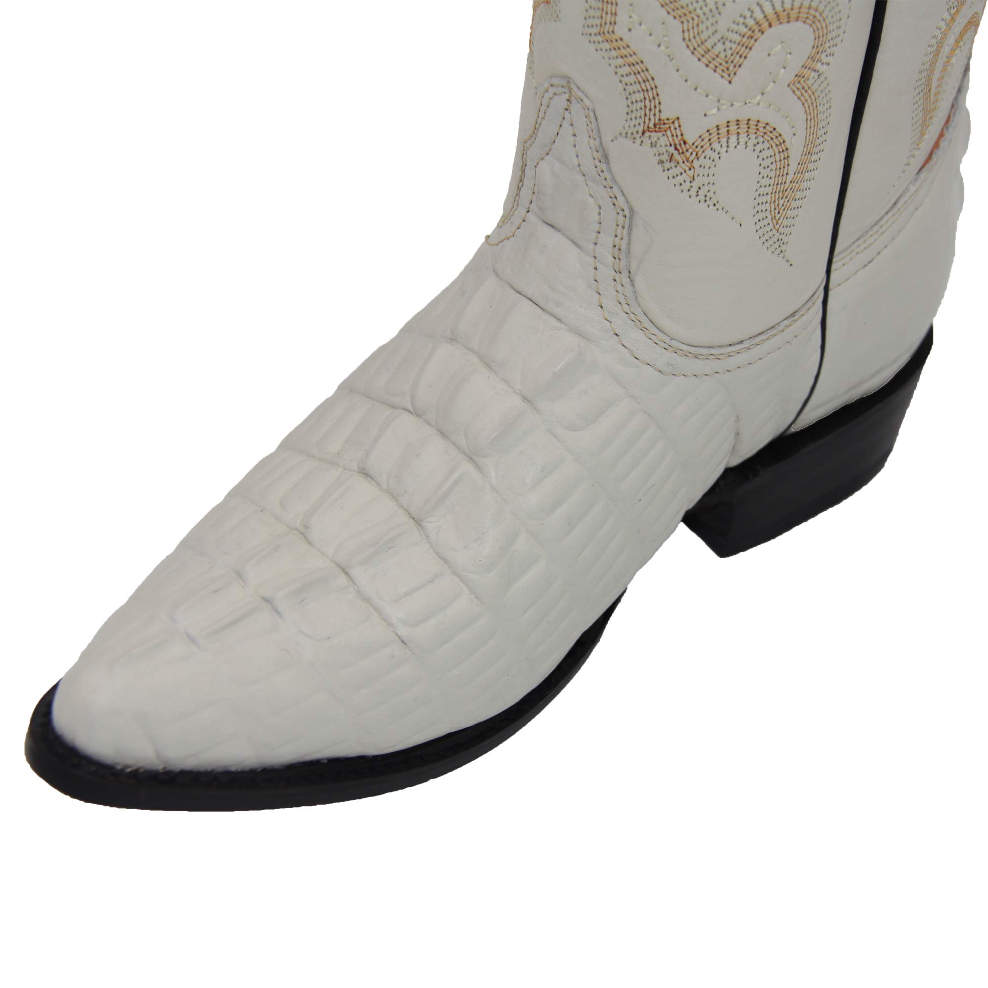Men's Genuine Leather Cowboy Boots with Crocodile Alligator Design - Western Style Boots for Men with Free Belt - Perfect for Rodeo, Country Dancing & Western Fashion