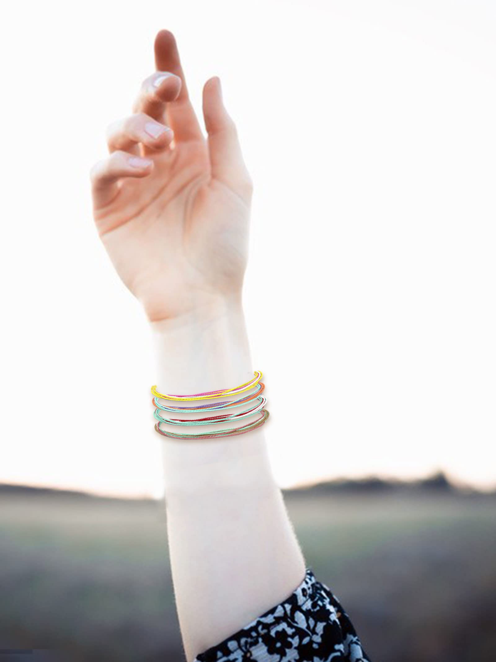Trendy Adjustable Wave Surfer Friendship Bracelets for Women - Waterproof Summer Beach Ankle Bracelets, Long Tiantian String Bracelet Gifts for Best Friends, Stocking Stuffers & Outfit Accessories | Perfect for Beach Trips, Music Festivals, and Casual Wear