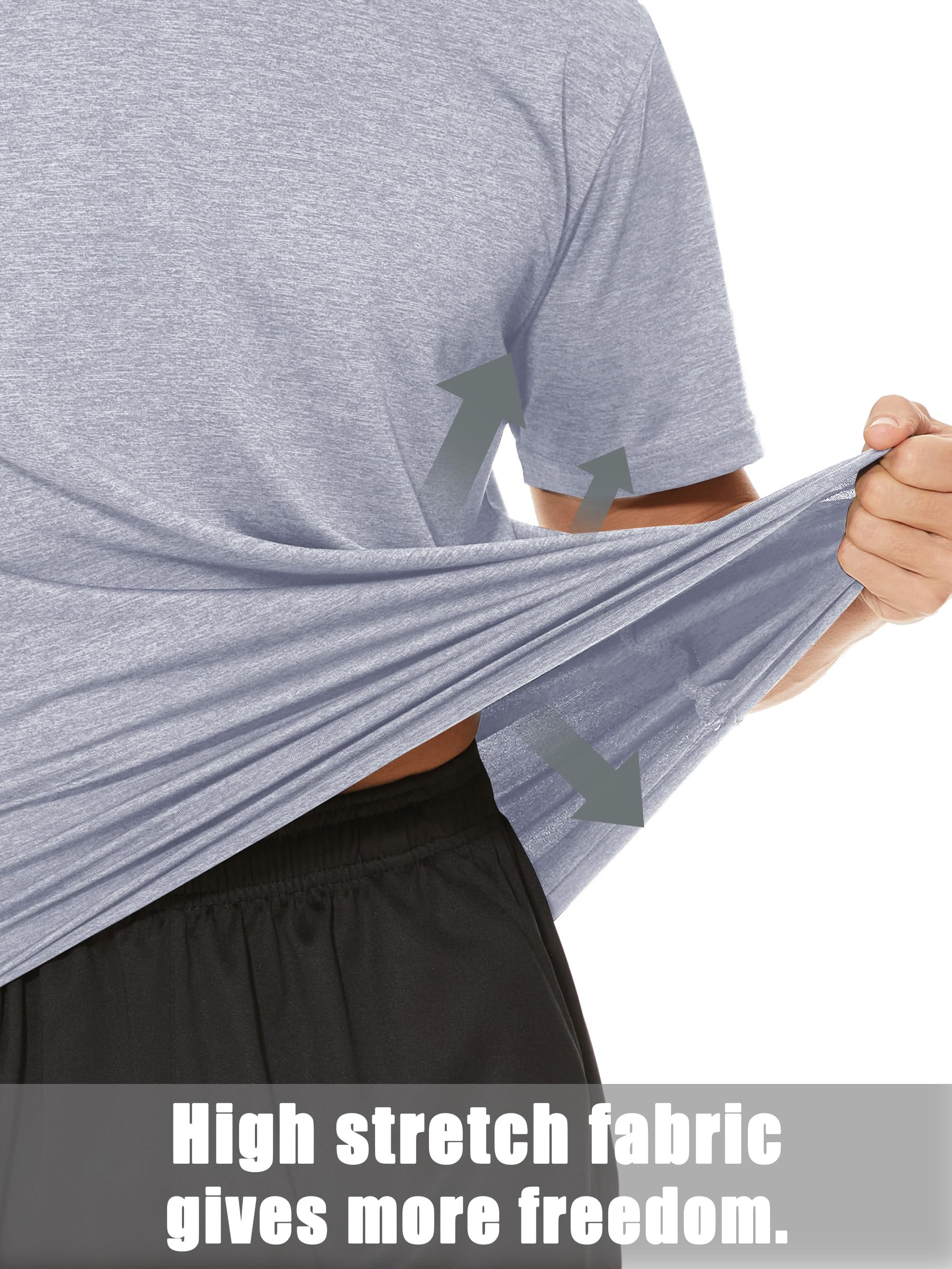 TACVASEN Men's Workout Shirts - Short Sleeve Athletic Dry Fit T-Shirts for Running & Gym - Breathable Crewneck Performance Tee | Perfect for Workouts, Jogging, and Outdoor Activities