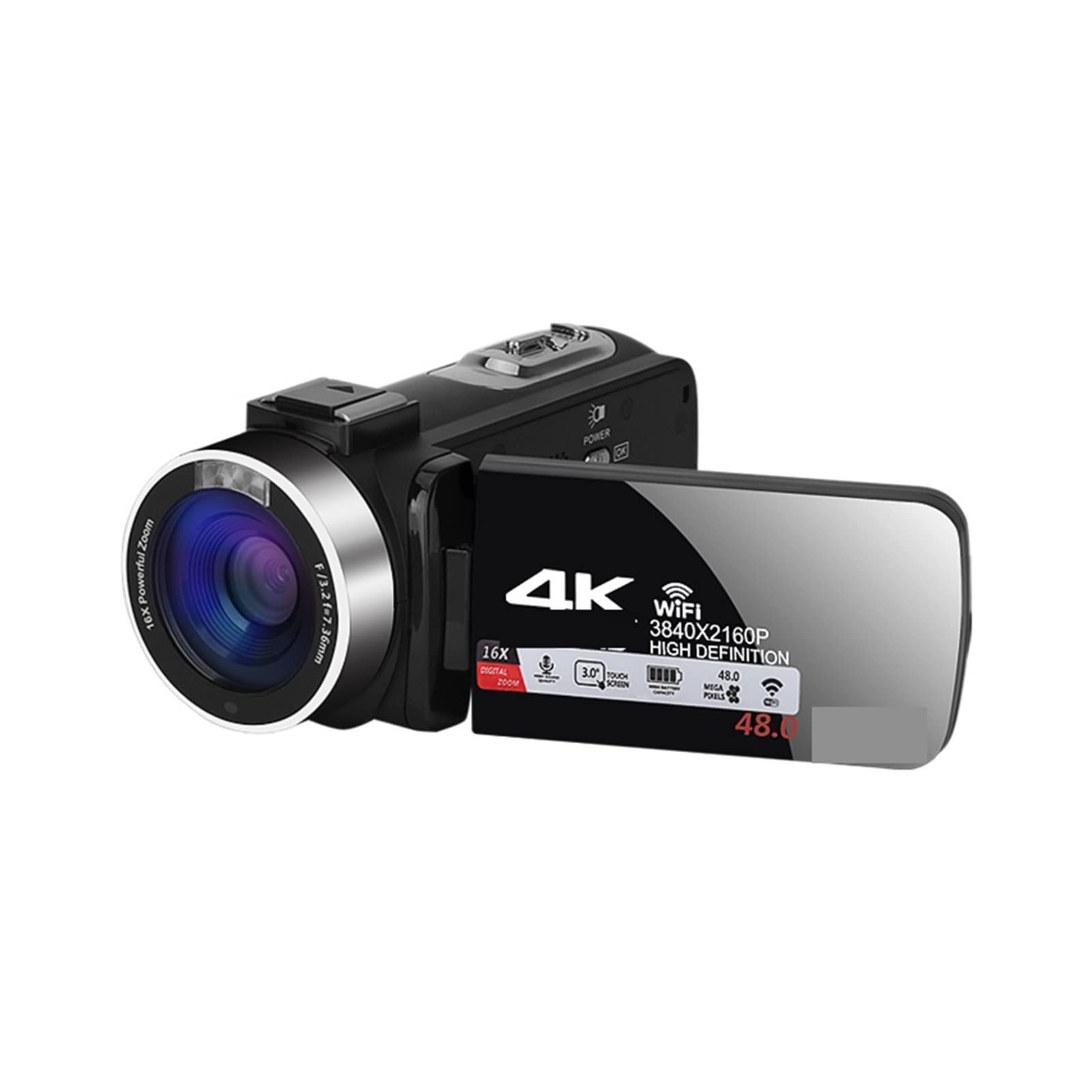 AUBEST 4K Digital Video Camera Camcorder with Fill Light & 16X Zoom - Professional Vlogging Kit for YouTube, Streaming & Photography (Includes 32GB SD Card) - Perfect for Travel, Events, Live Broadcasts & Content Creation