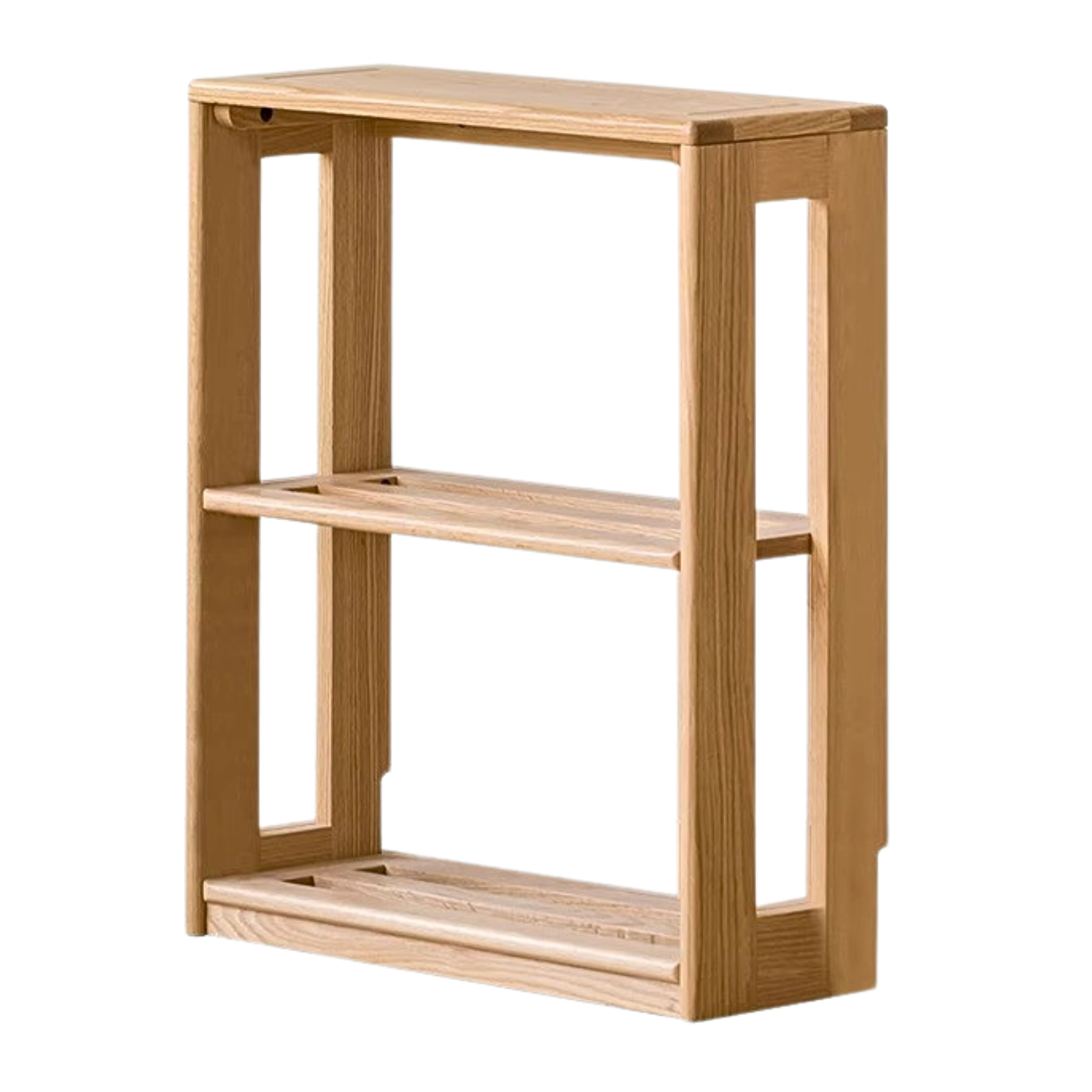 23.6x9.8x29.5 inch/ 60x25x75 cm/ Natural wood color/ Beech low bookshelf