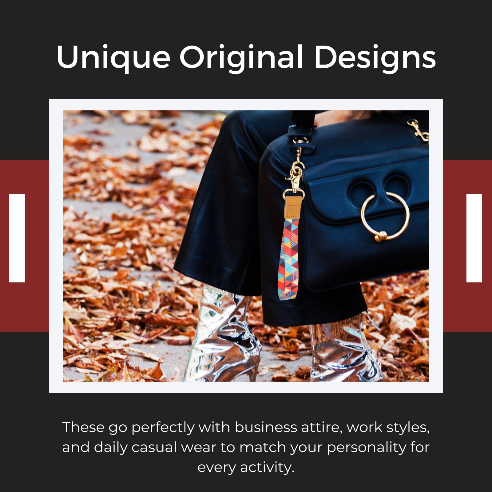 Stylish Lanyard for Keys & ID Badges - Soft Durable Polyester - for Work, Travel, Events