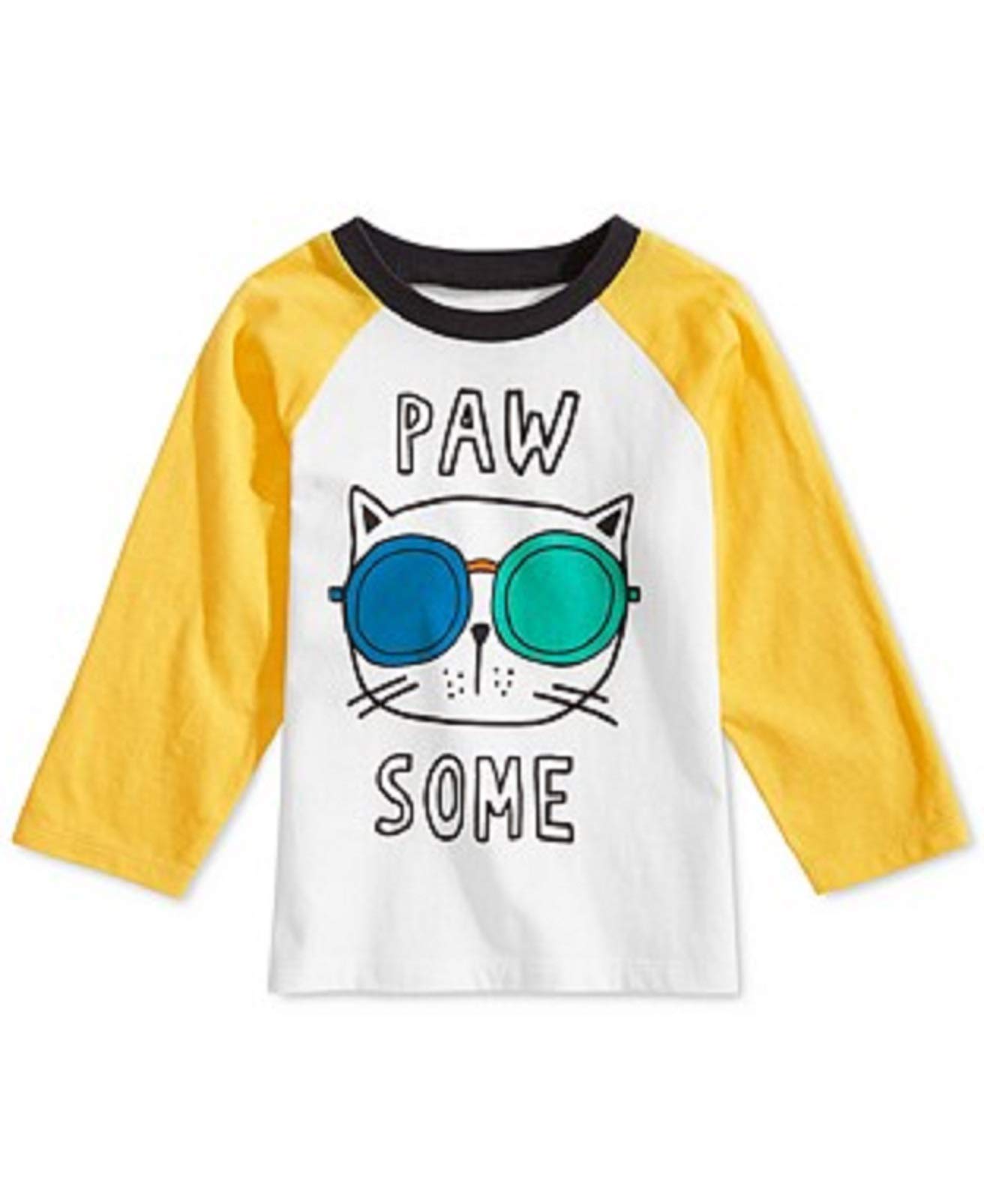 First Impressions Baby Boys Long Sleeve T-Shirt 6-9 Months | Soft Cotton Yellow & White Tee for Infants | Perfect for Playdates, Family Photos & Everyday Comfort
