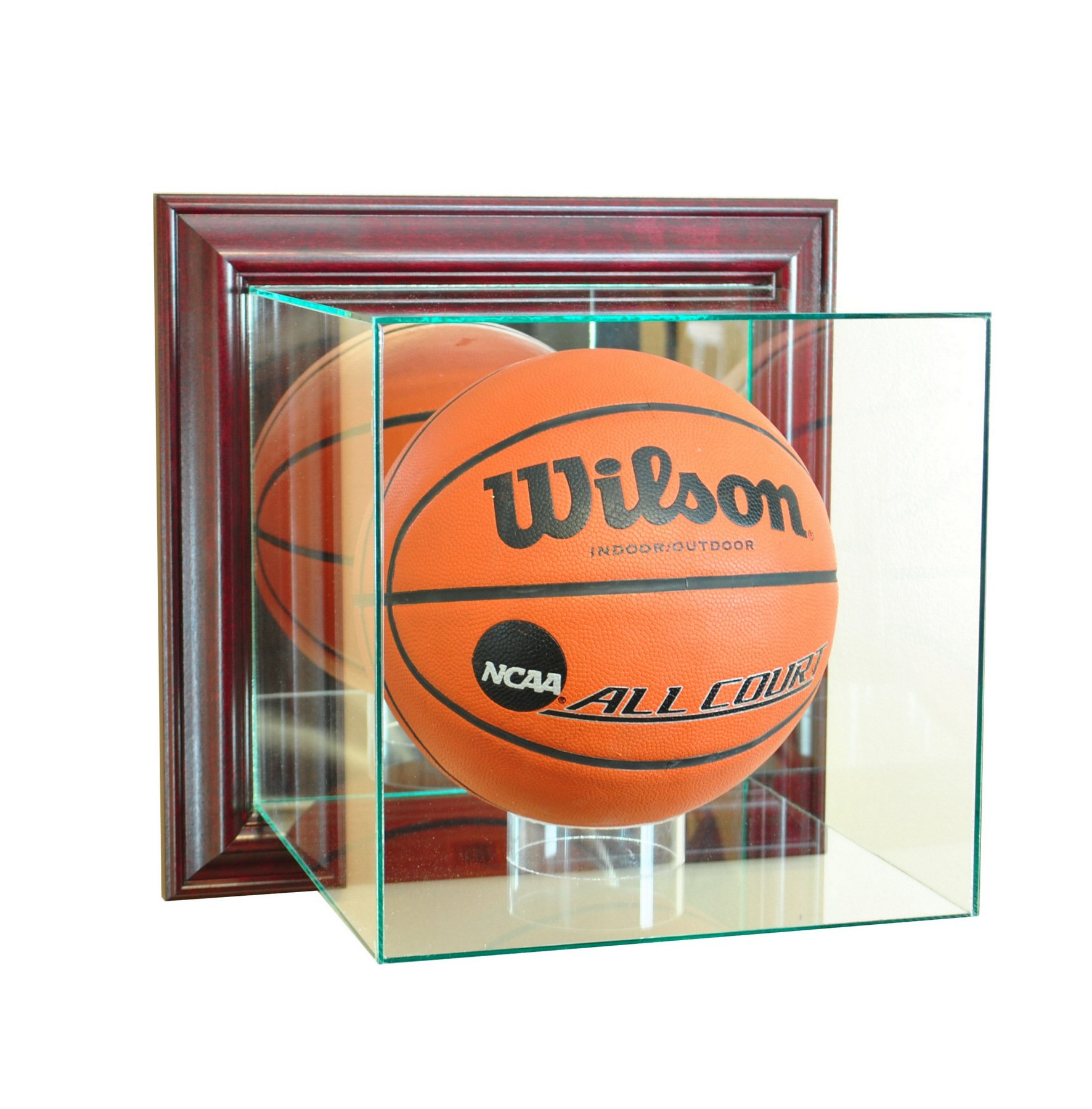 NBA Wall Mounted Basketball Display Case - Premium Glass Showcase for Collectibles & Memorabilia - Perfect for Home, Office, or Sports Fan Cave Decor