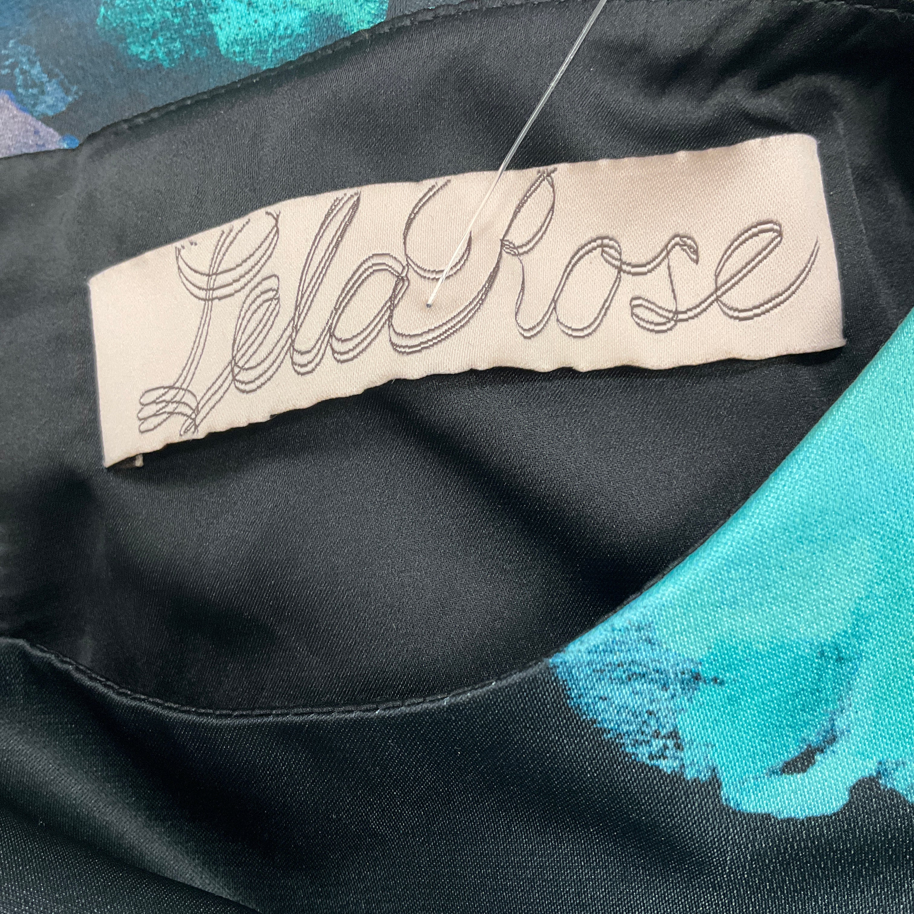 Lela Rose Black and Mint Full Skirt Sheath Dress for Women - Elegant Formal Wear for Weddings, Parties & Special Occasions