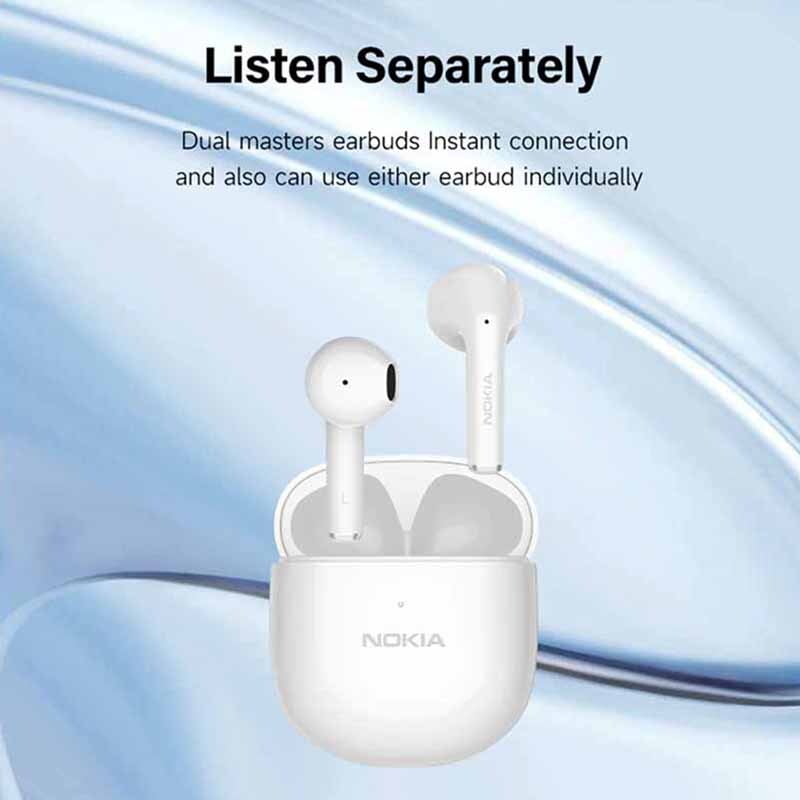 Nokia E3110 Wireless Bluetooth Earphones - Comfortable & Noise Cancelling for Gym, Running & Travel
