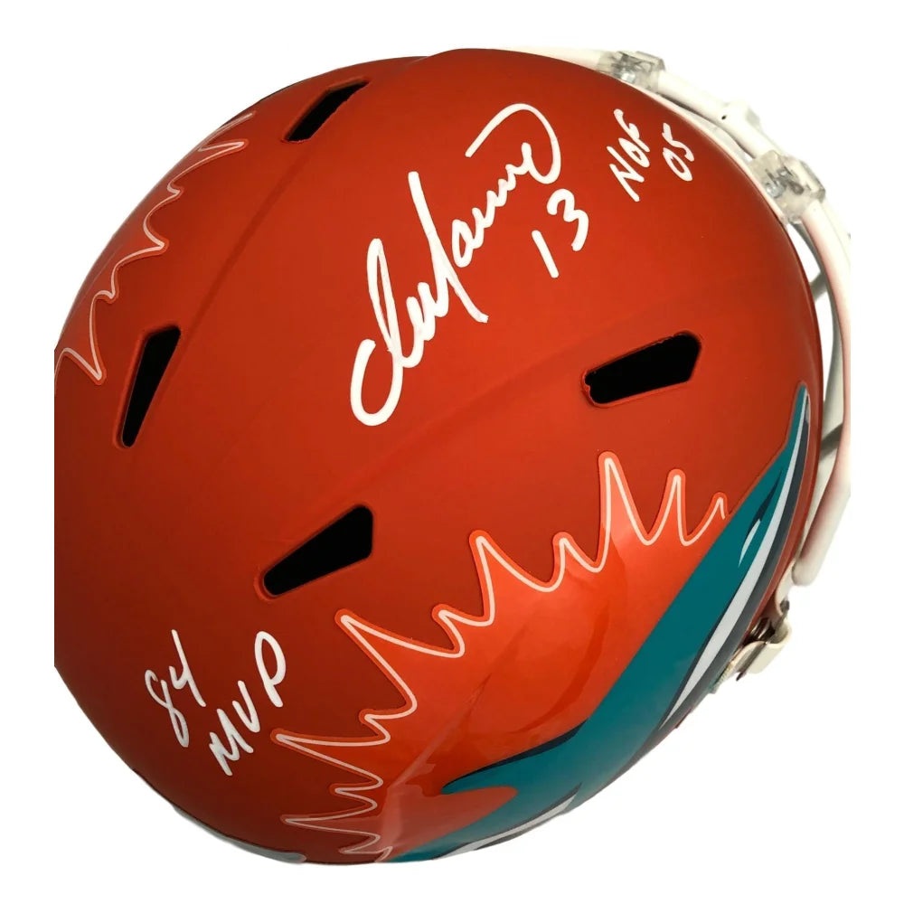 Dan Marino Autographed Miami Dolphins Orange Alternate Helmet with 