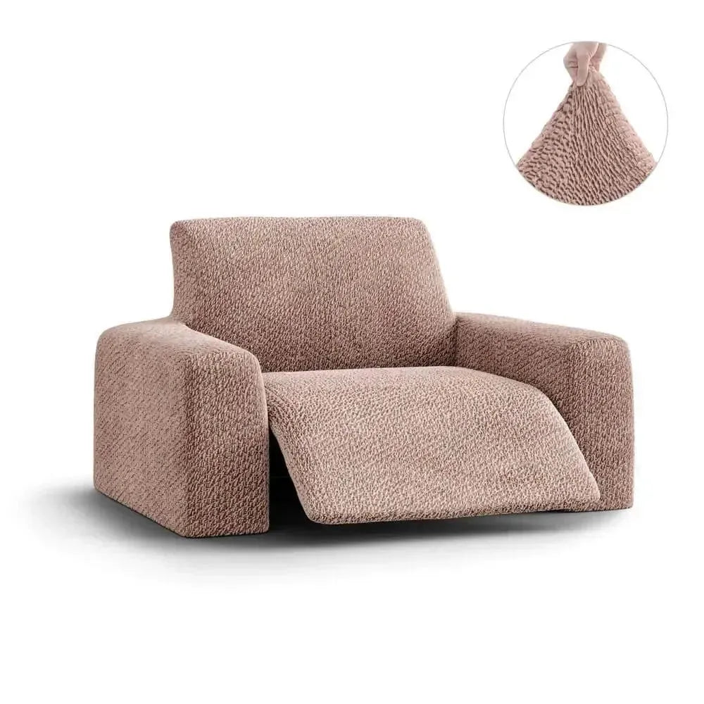 Velvet Reclining Armchair Slipcover - Soft Stretch Fabric Cover for Living Room, Bedroom, or Office - Easy to Install & Machine Washable