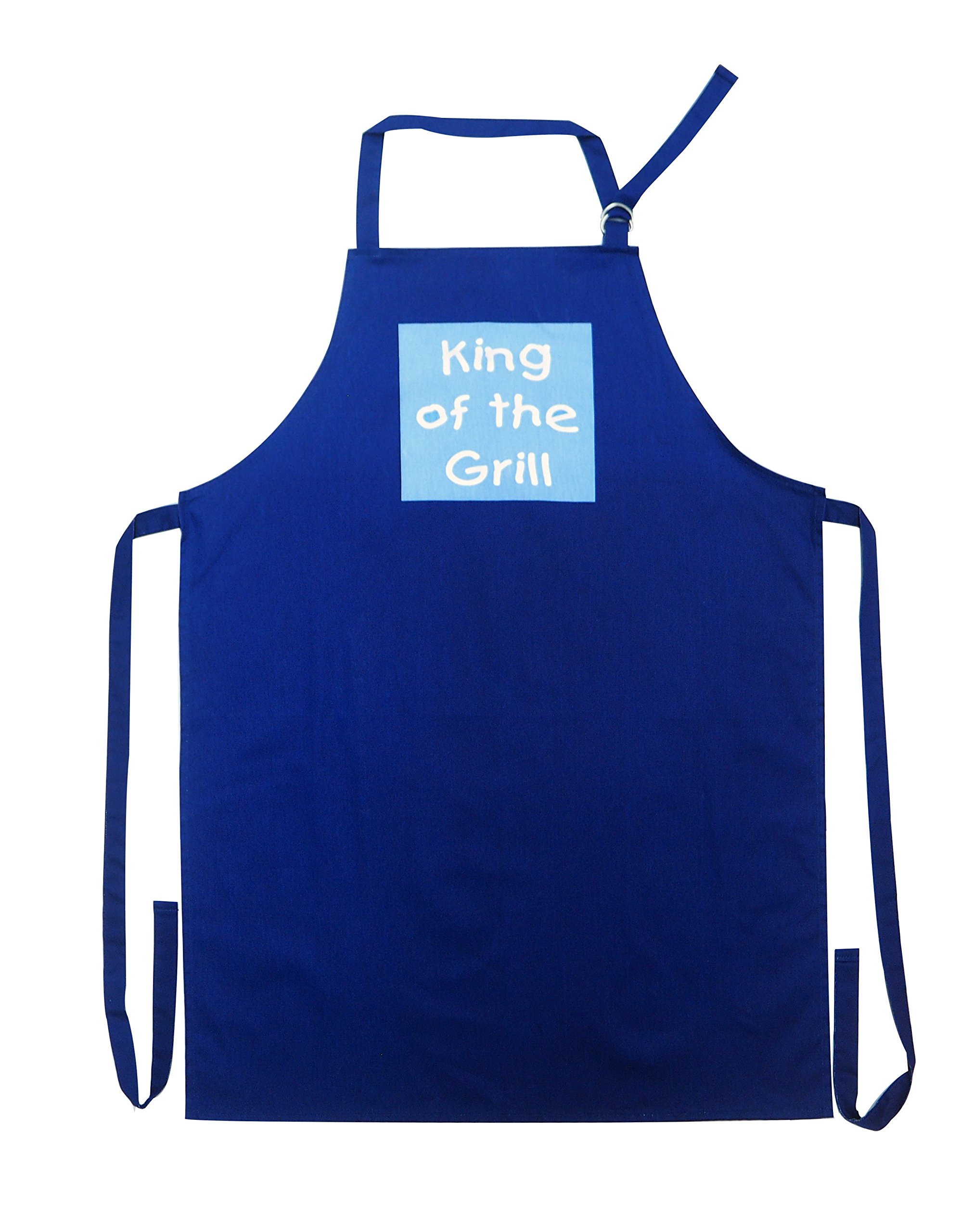 Premium Cotton Kitchen Apron for Cooking & Baking - Adjustable & Stylish Blue Home Apron - Perfect for Chefs, BBQ, Grilling & Home Use