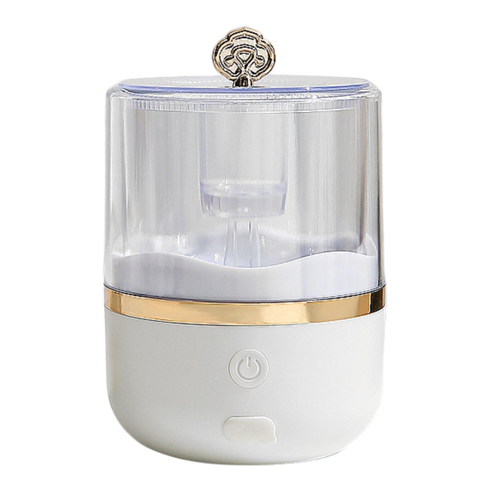 Electric Facial Foam Maker Machine - Rechargeable & Adjustable Foam Cleanser Cup for Face Wash | Travel-Friendly Skincare Tool for Daily Use at Home & On The Go (White)