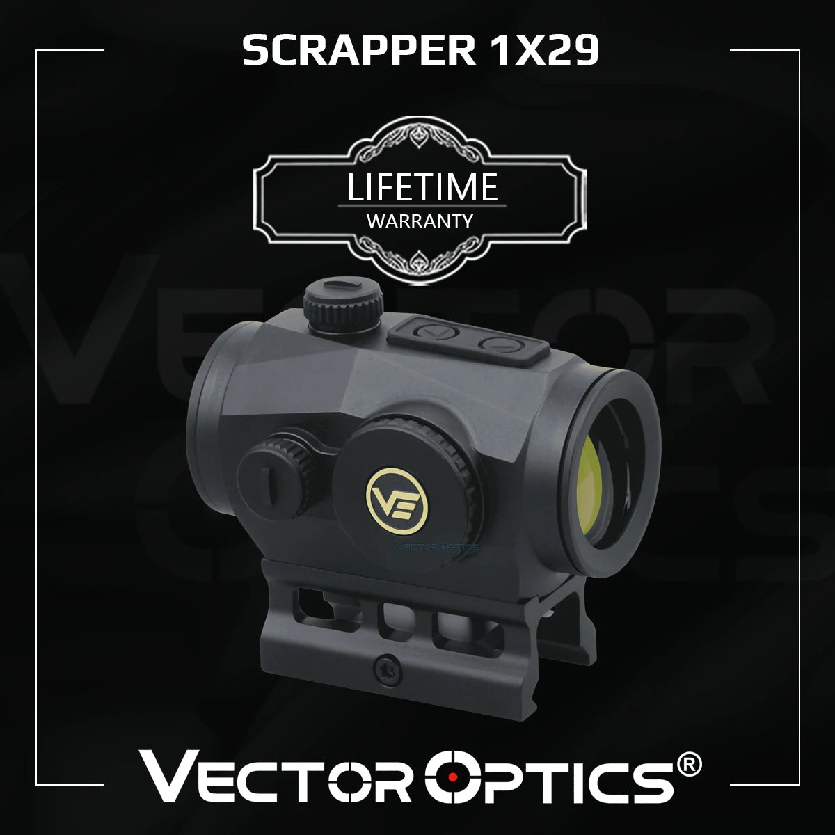 Vector Optics Scrapper 1x22/25/29 Red Dot Sight with Motion Sensor | IP67 Waterproof Tactical Scope for AR15, M4 Rifles | Perfect for Hunting, Sporting & Tactical Shooting in All Weather Conditions