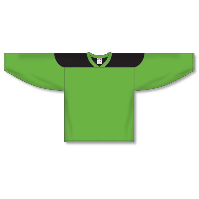 Custom Lime Green & Black Athletic Knit 6100 Jersey - Breathable & Lightweight for Sports & Team Events
