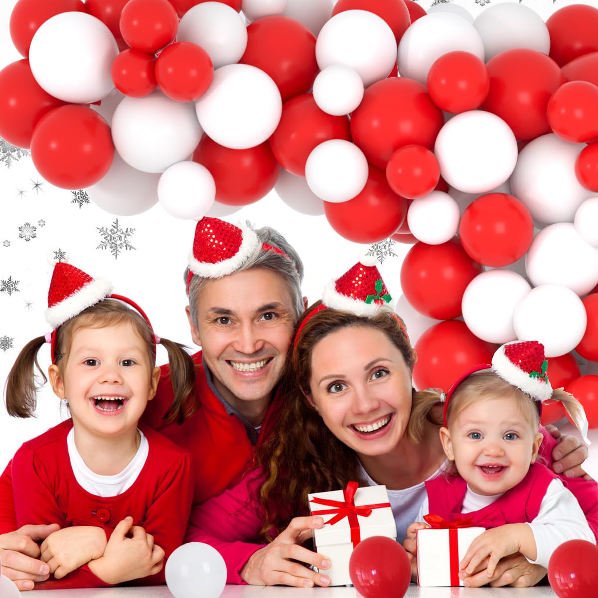 122PCS Red and White Balloon Garland Arch Kit - Perfect for Birthday, Wedding, Baby Shower, Bridal Shower, Engagement, Anniversary & Mother's Day Party Decorations | Indoor & Outdoor Celebration Decor