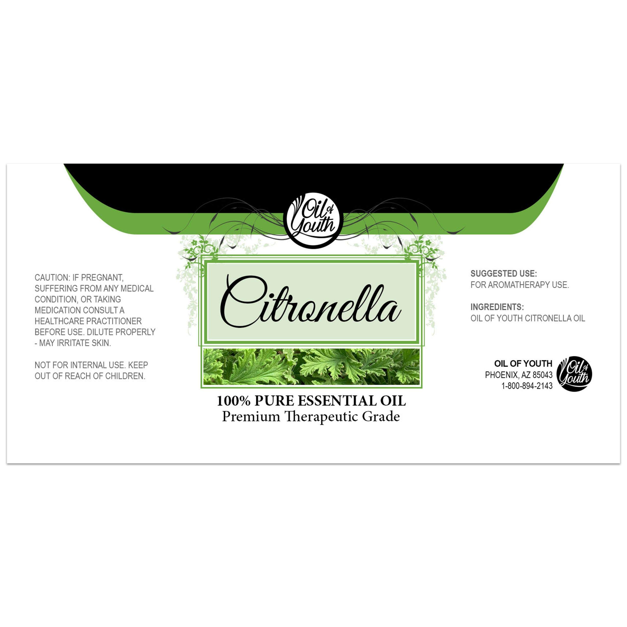 Pure Citronella Essential Oil 16oz - Natural Aromatherapy Oil for Relaxation, Stress Relief & Mood Enhancement | Perfect for Diffusers, Candles, Massage & Outdoor Use