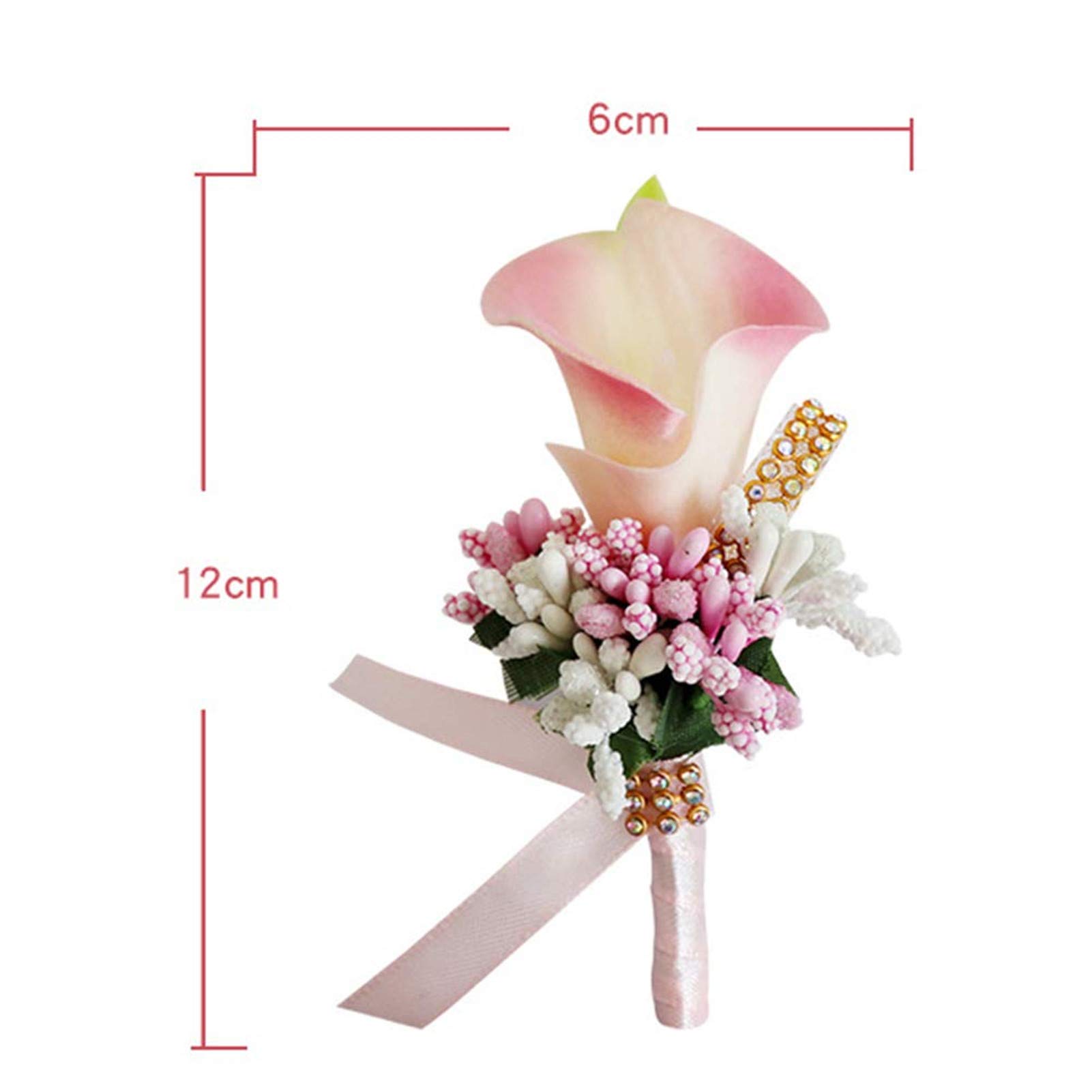 Elegant Rose Boutonniere for Groom & Groomsmen - Wedding, Prom, Party Corsage Flower Brooch - Perfect for Formal Events & Special Occasions