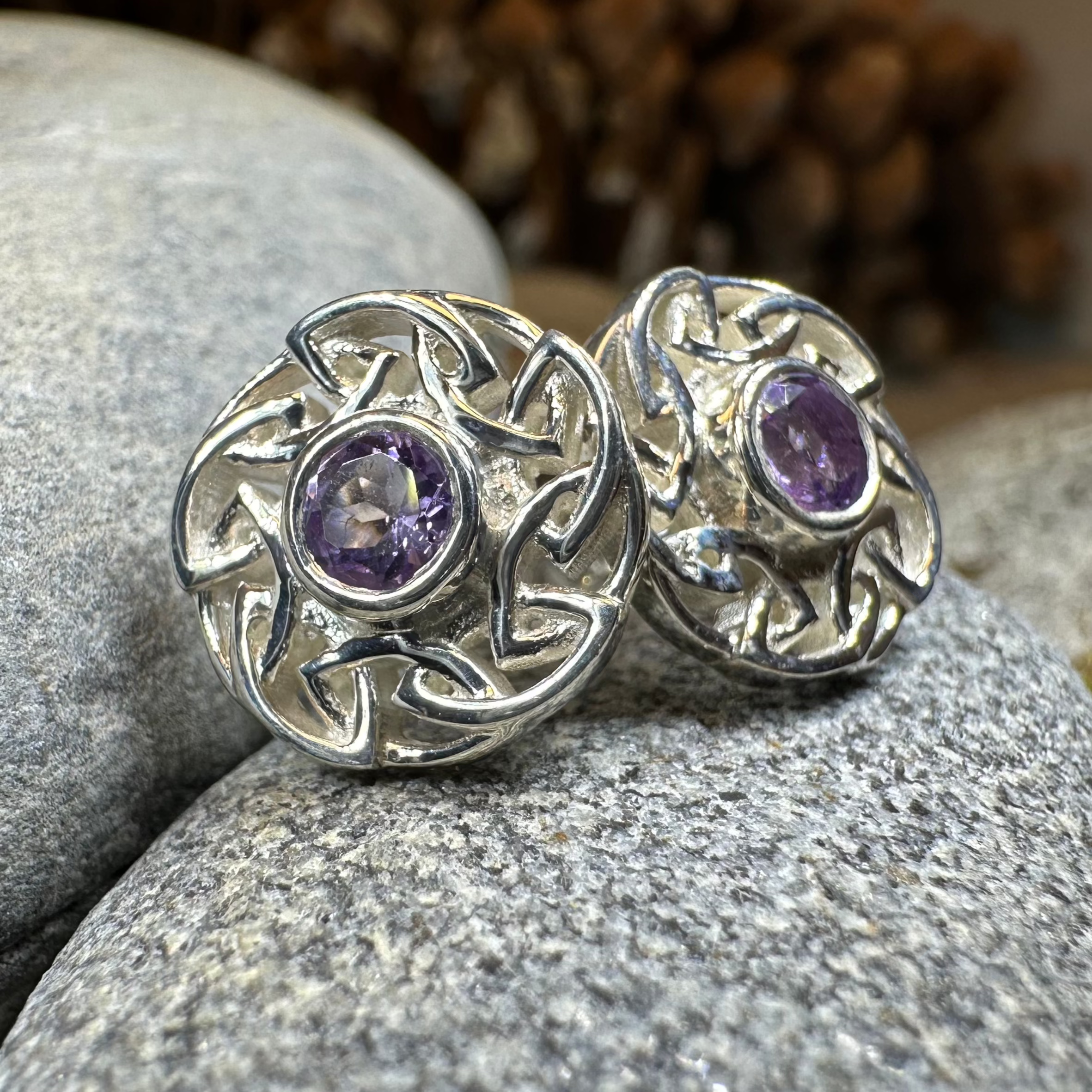 Alfiva Celtic Knot Earrings for Women - Sterling Silver Irish Claddagh Design - Perfect for St. Patrick's Day, Weddings & Celtic-Themed Events