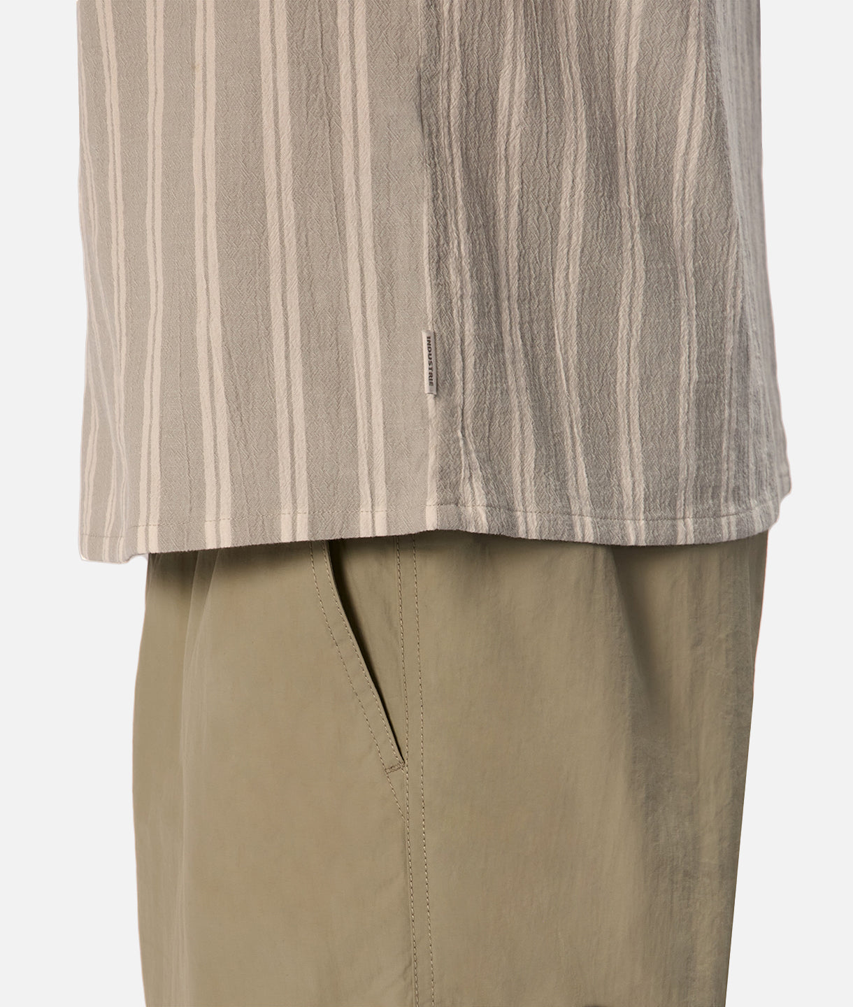 Premium Striped Short Sleeve Magna Shirt for Men - Sage White & Classic Fit - Perfect for Casual Wear, Office & Summer Outings