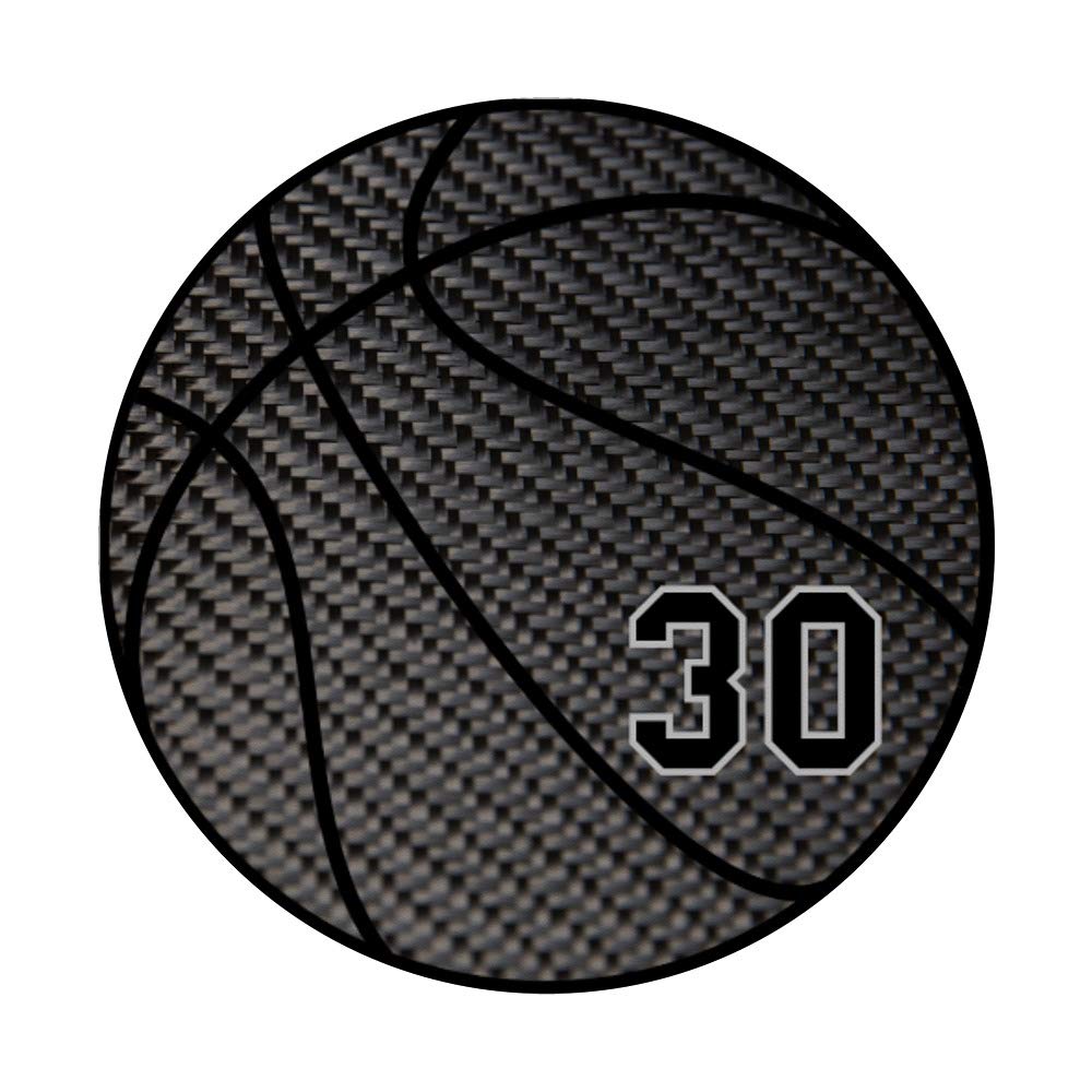 Black Basketball Number 30 Phone Stand for Men - Perfect for Office Desk, Gaming Setup & Sports Fan Decor