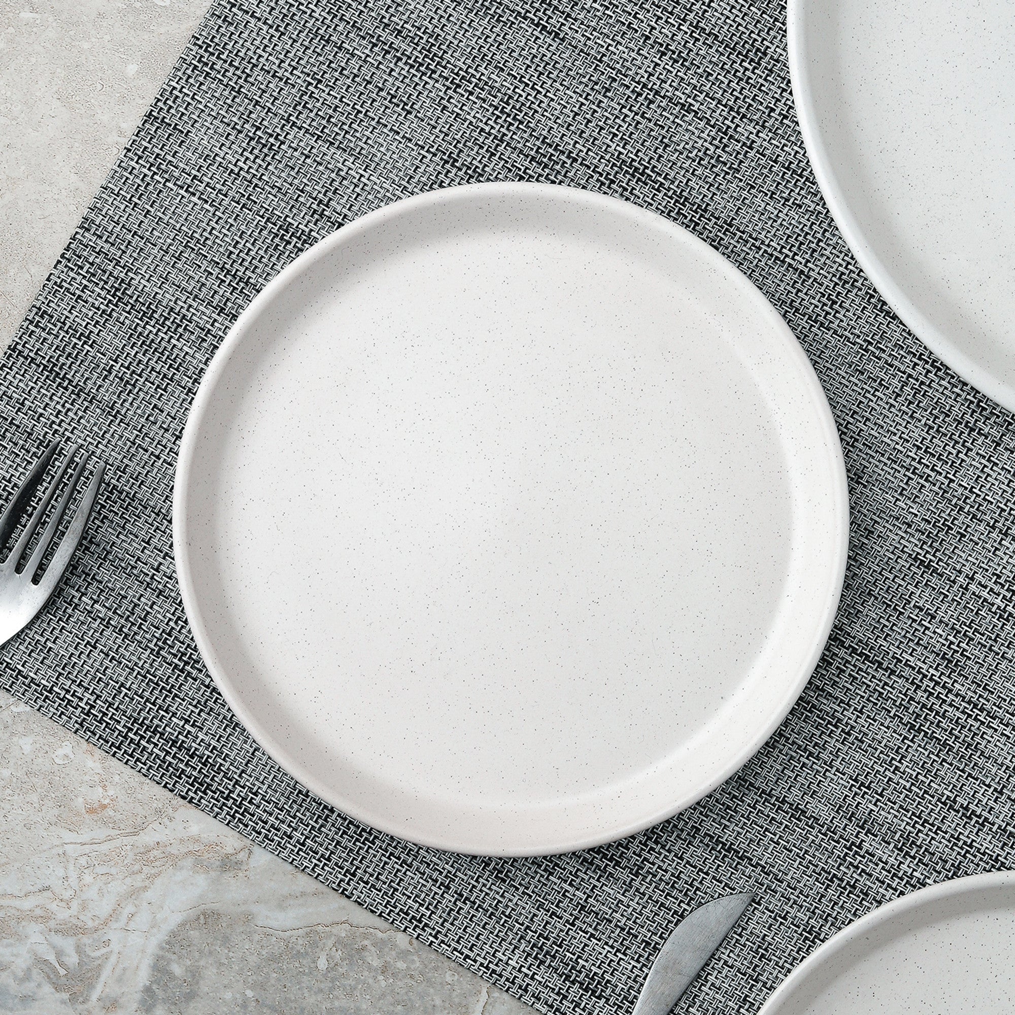 Premium Albie Stoneware Salad Plate - Elegant Snow White Design for Dinner Parties & Everyday Dining | Durable & Stylish Ceramic Dishware for Home & Restaurant Use