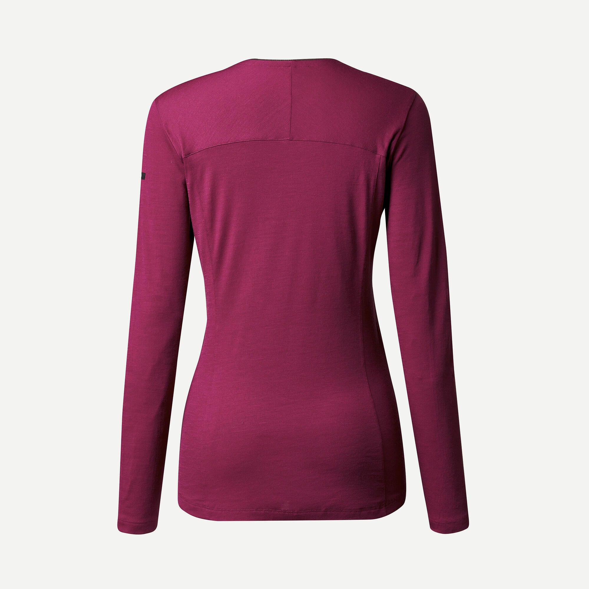 Forclaz Women's MT500 Long Sleeve Merino Wool T-Shirt - Burgundy Red - Hiking & Outdoor Activities Base Layer