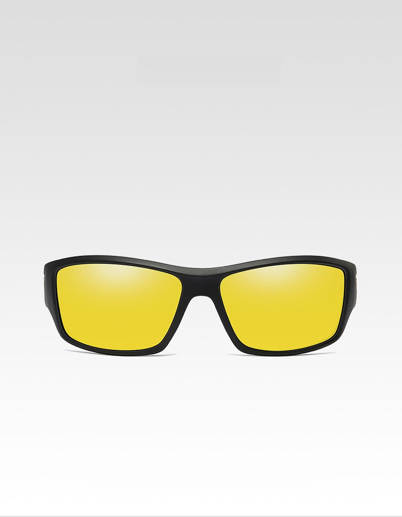 Stealth Black Polarized Night Vision Driving Glasses - Anti-Glare UV Protection for Safe Night Driving & Outdoor Activities
