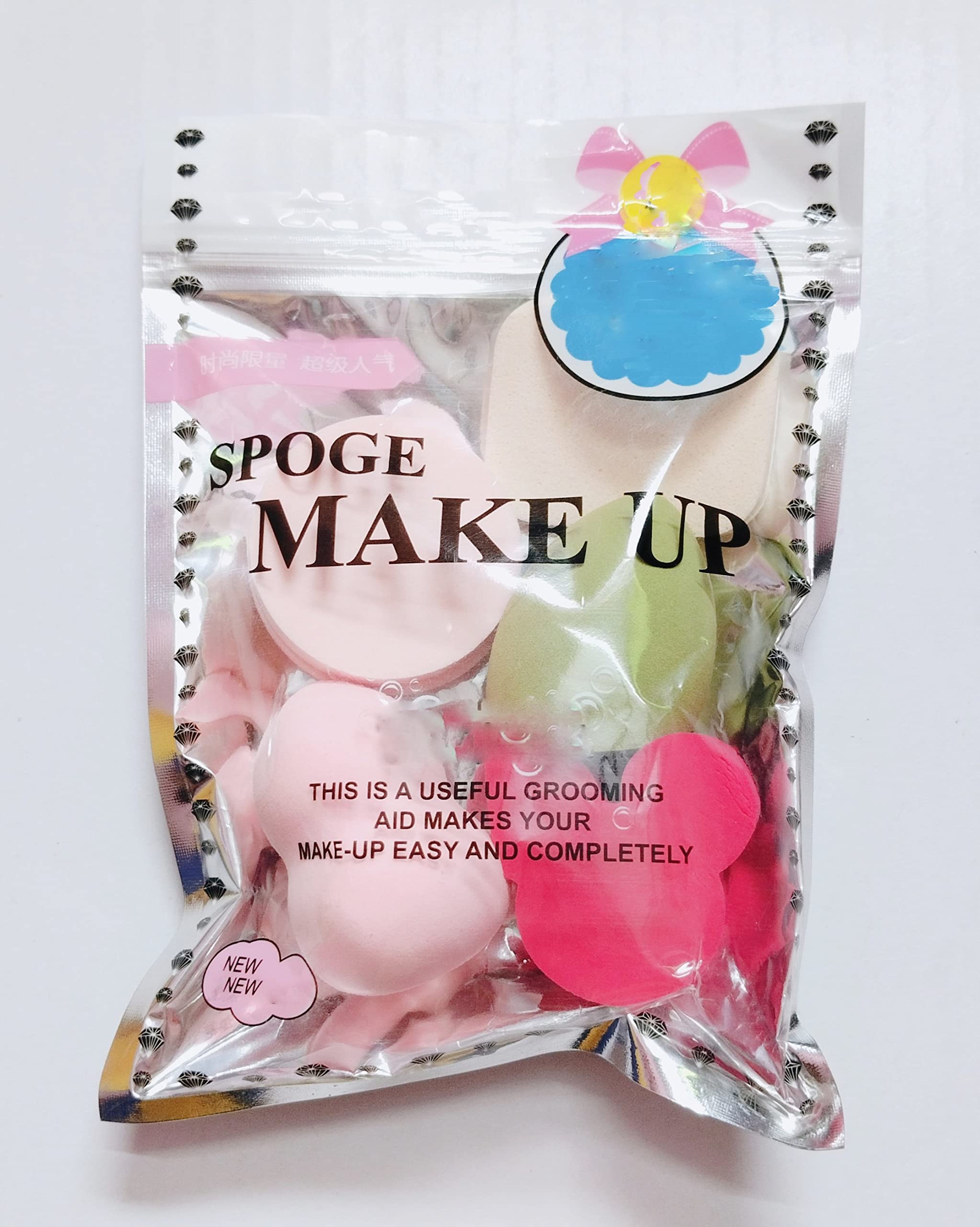 6-in-1 Multicolor Beauty Blender Sponge - Makeup Powder Puff for Flawless Foundation & Contouring | Perfect for Professional Makeup Artists & Home Beauty Routines
