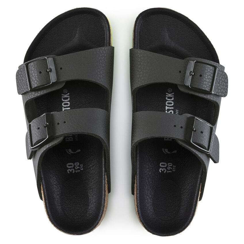 Birkenstock Arizona Kids Sandals - Birko-Flor Camo Desert Soil Black Lime | Comfortable & Durable Footwear for Outdoor Play, Beach, and Everyday Wear