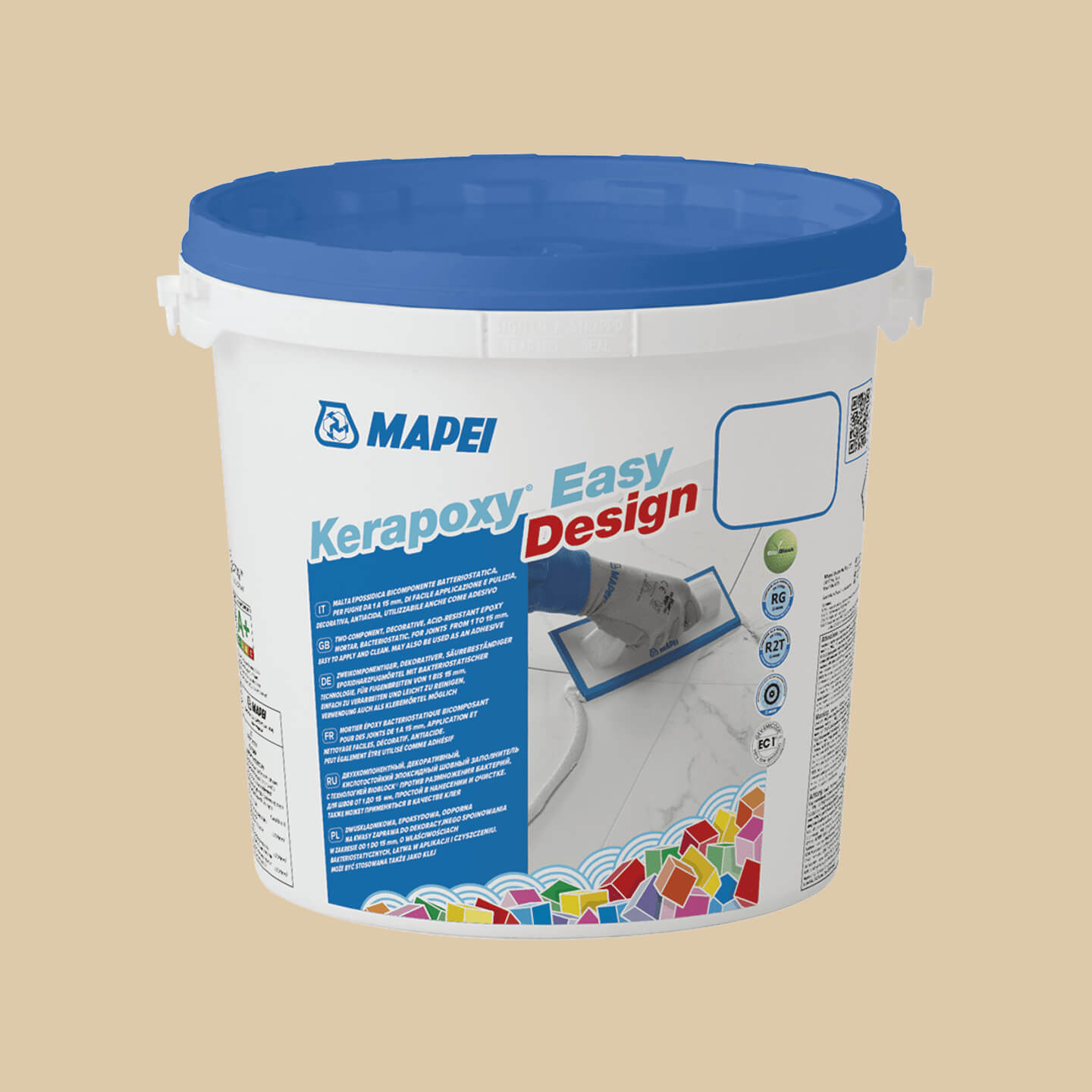 Mapei Kerapoxy Easy Design 3kg Almond 138 - Premium Epoxy Grout for Tile & Stone - Ideal for Bathrooms, Kitchens & High-Traffic Areas