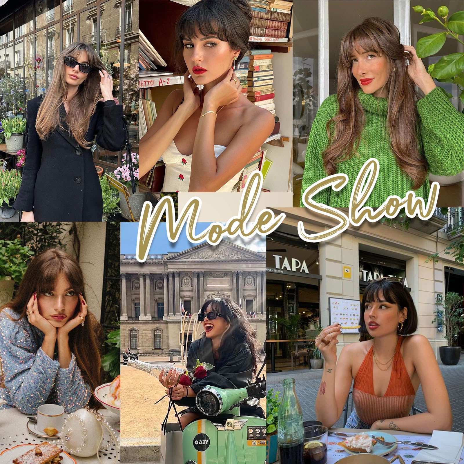 100% Real Human Hair Clip-in Bangs for Women - Dark Brown Wispy Fake Bangs Hair Topper with 360° Lace Coverage | Perfect for Daily Wear, Cosplay & Instant Hairstyle Transformation